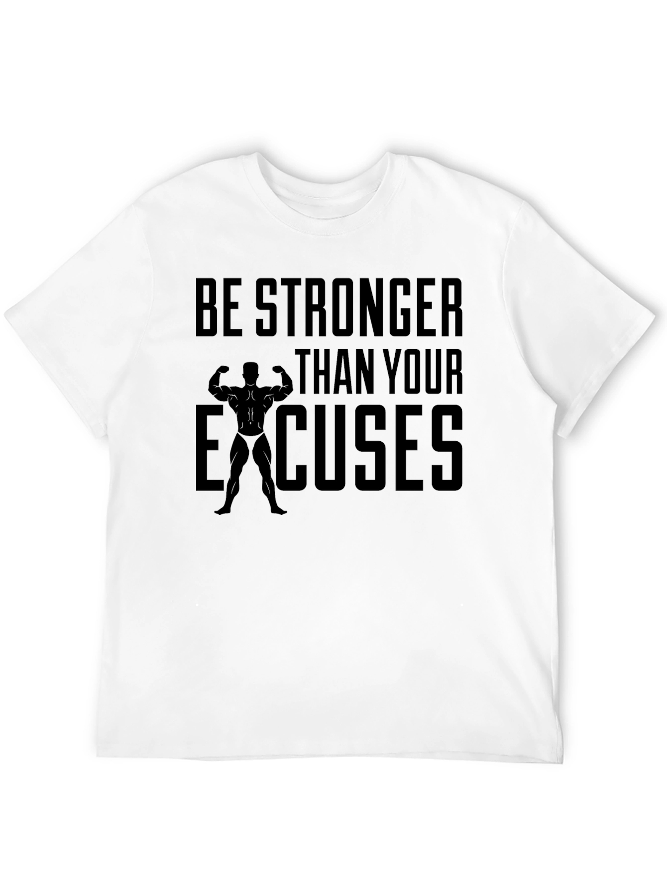 Motivational Gym T-Shirt - Be Stronger Than Excuses
