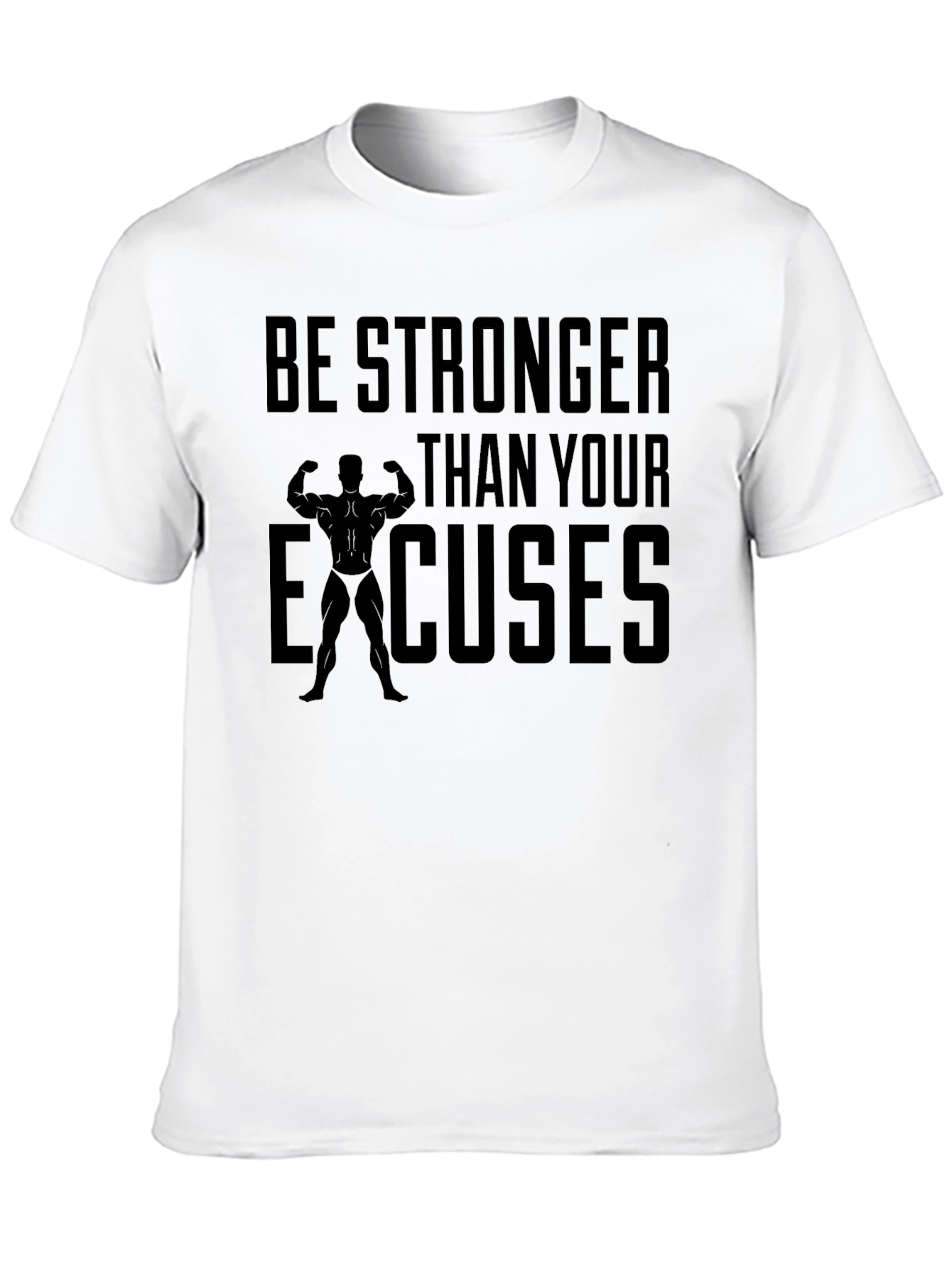Motivational Gym T-Shirt - Be Stronger Than Excuses