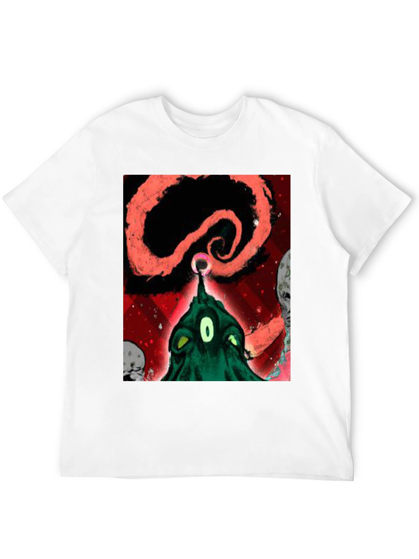 Surreal Alien Graphic Black T-Shirt