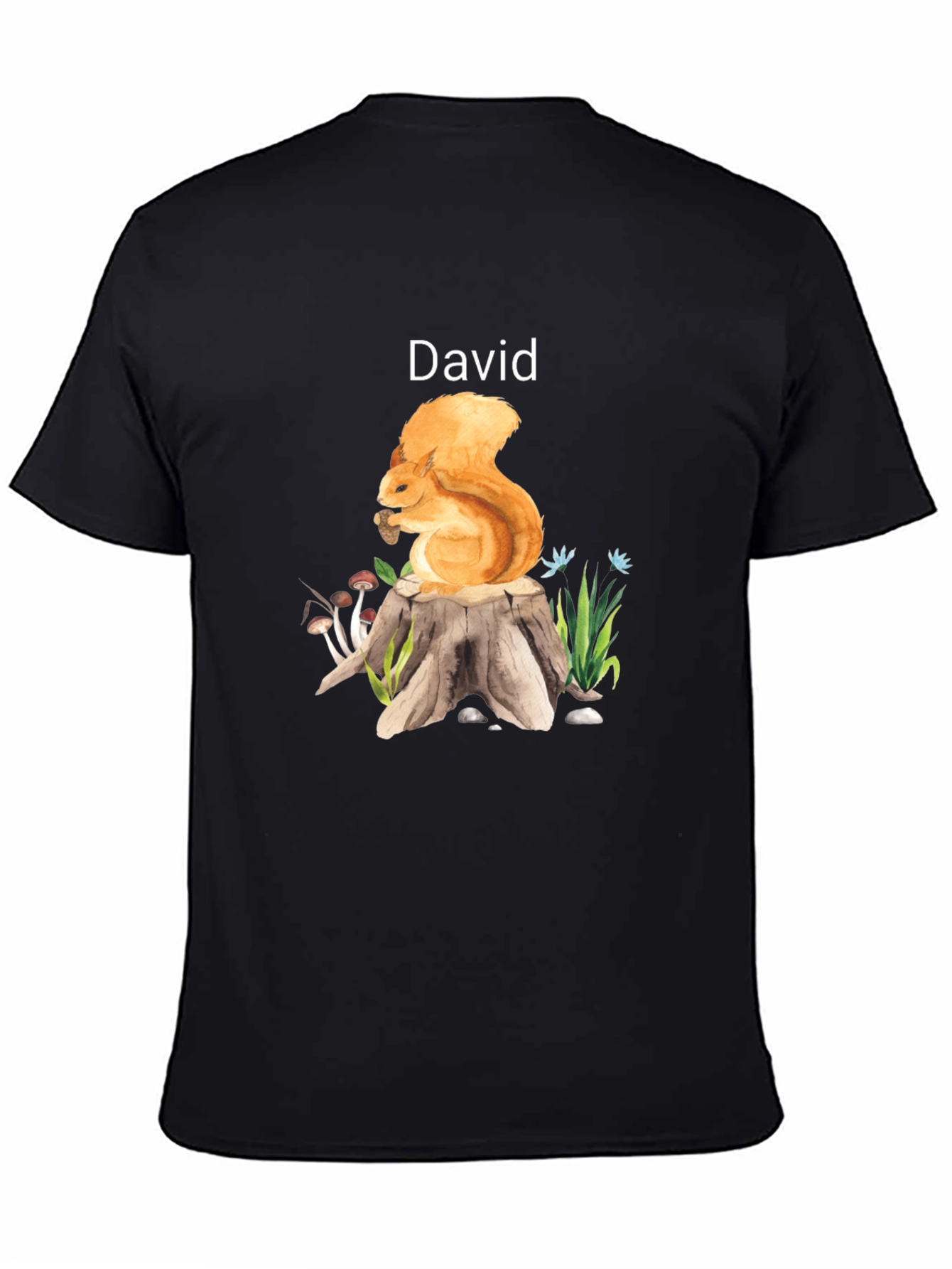 Squirrel on Stump David T-Shirt