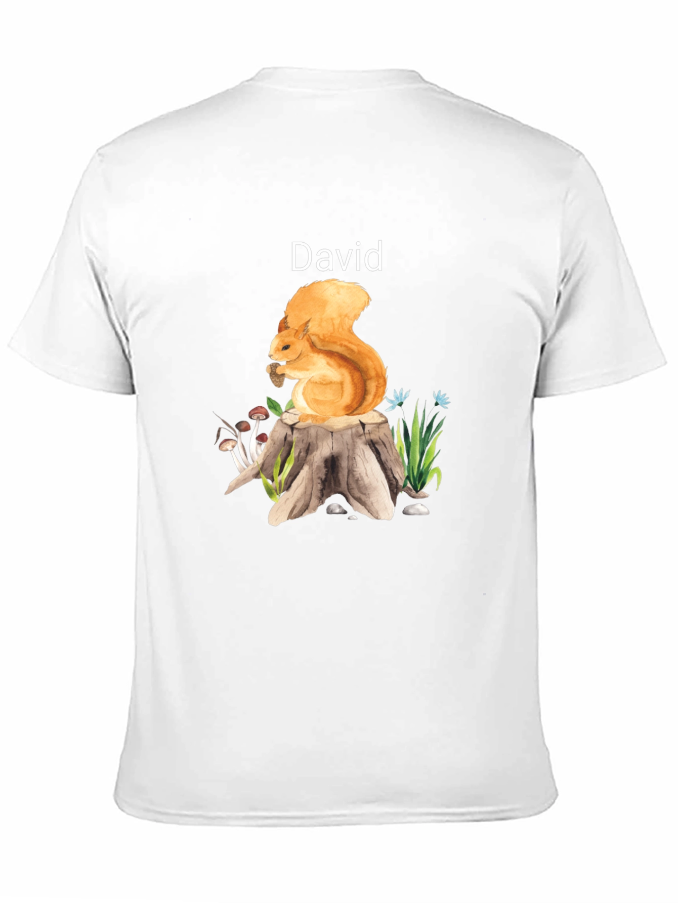 Squirrel on Stump David T-Shirt