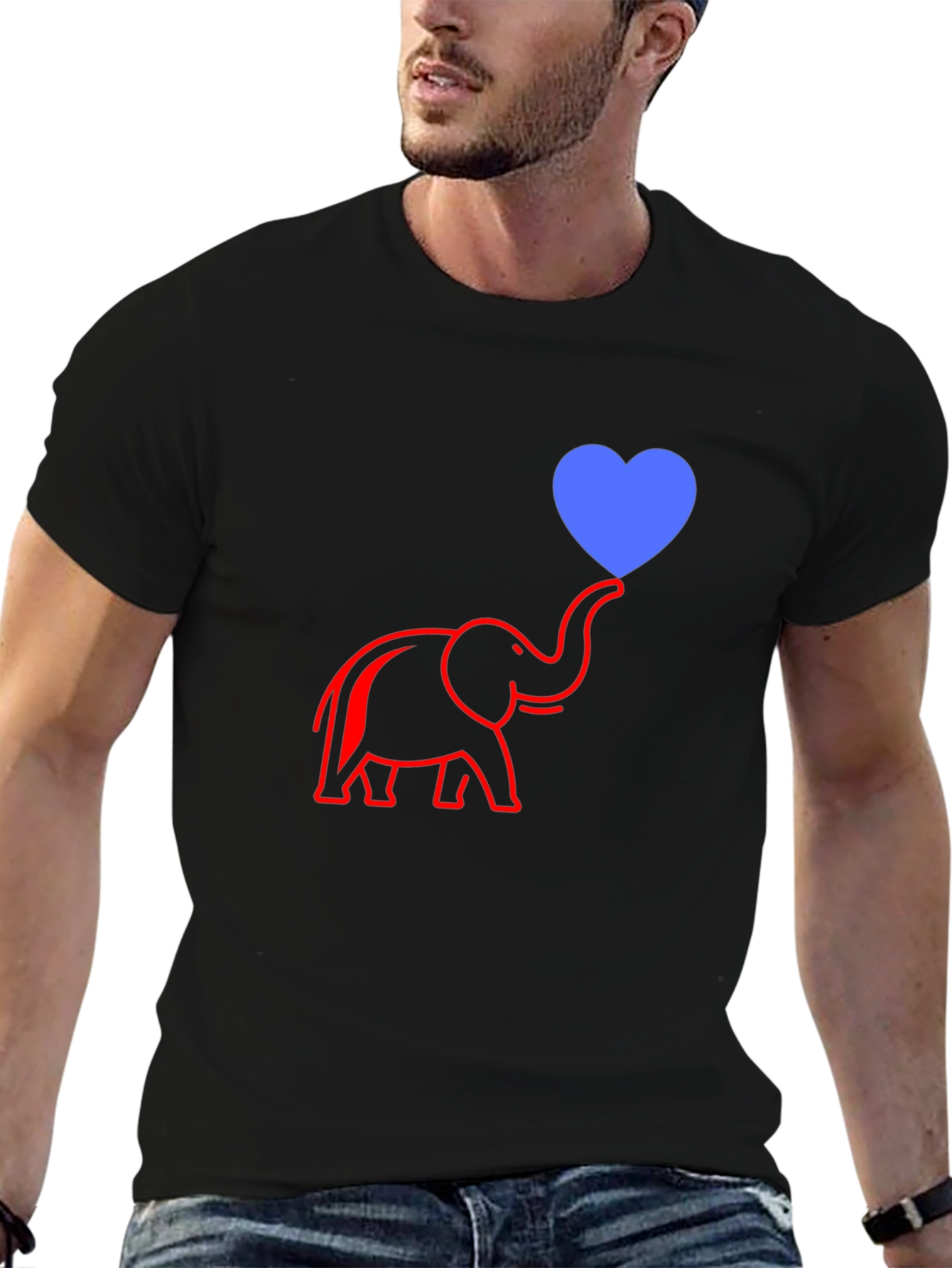 Elephant Heart Graphic Tee - Modern Casual Style