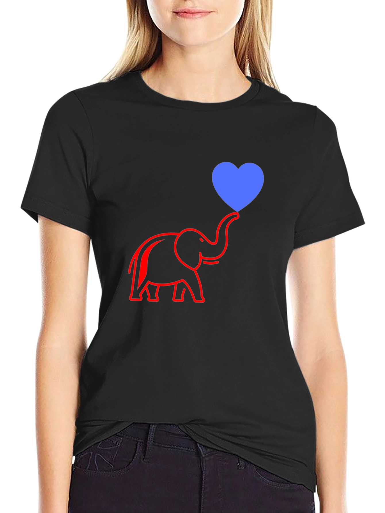 Elephant Heart Graphic Tee - Modern Casual Style