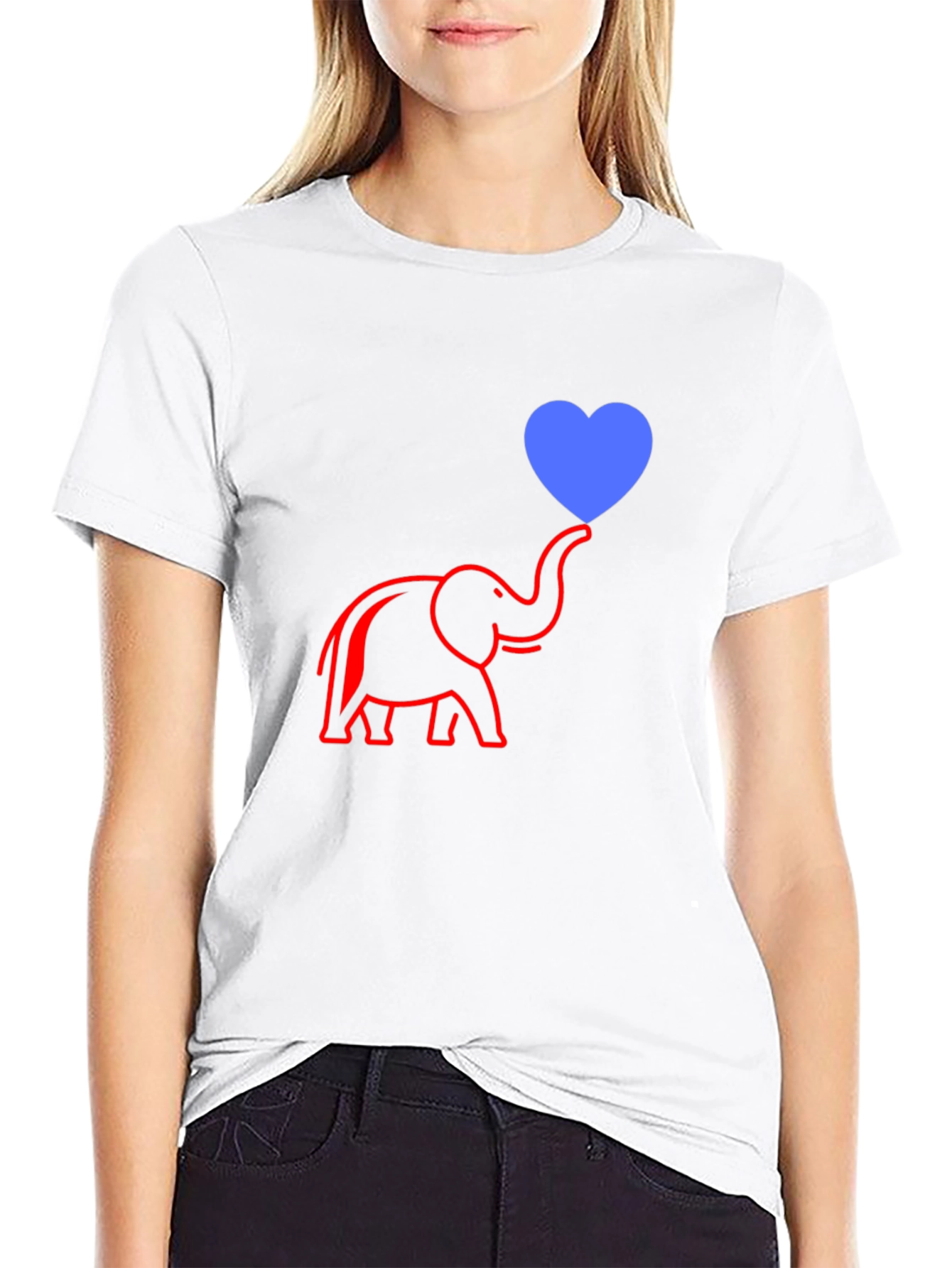 Elephant Heart Graphic Tee - Modern Casual Style