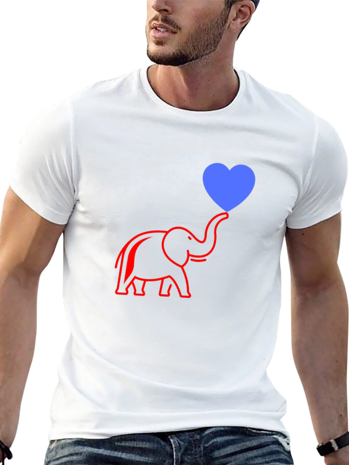 Elephant Heart Graphic Tee - Modern Casual Style