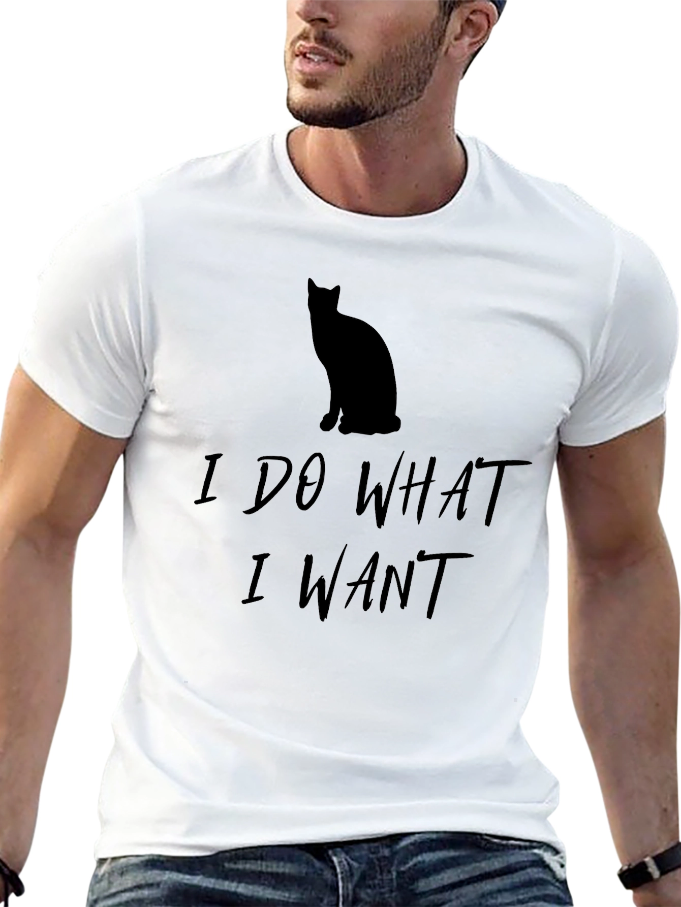I Do What I Want Black Cat T-Shirt