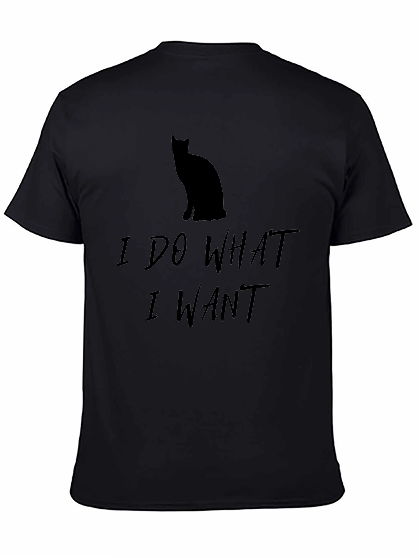 I Do What I Want Black Cat T-Shirt