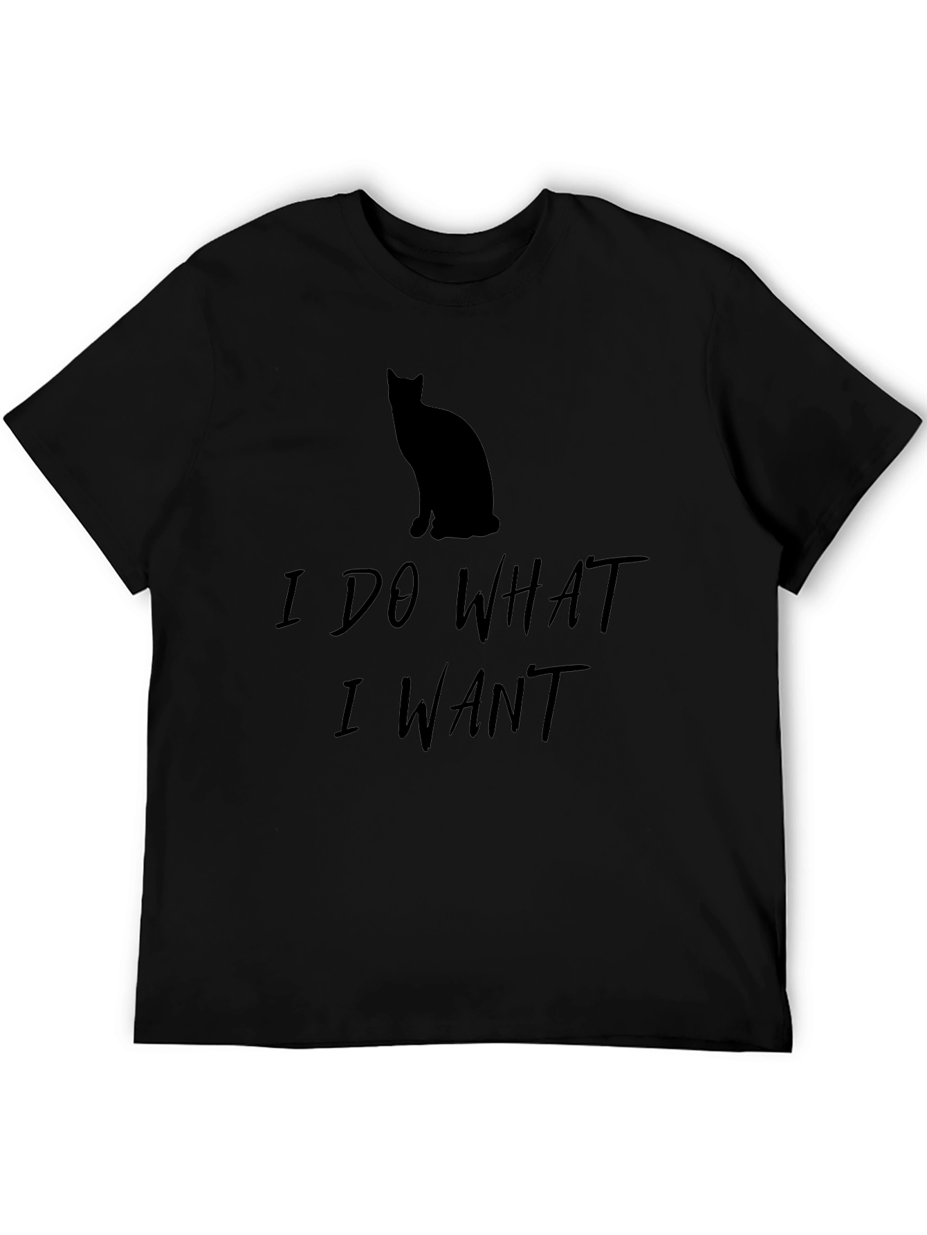 I Do What I Want Black Cat T-Shirt