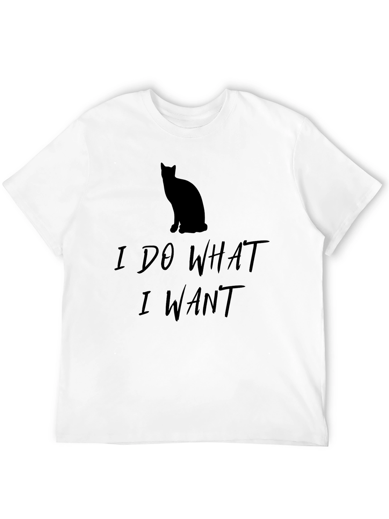 I Do What I Want Black Cat T-Shirt
