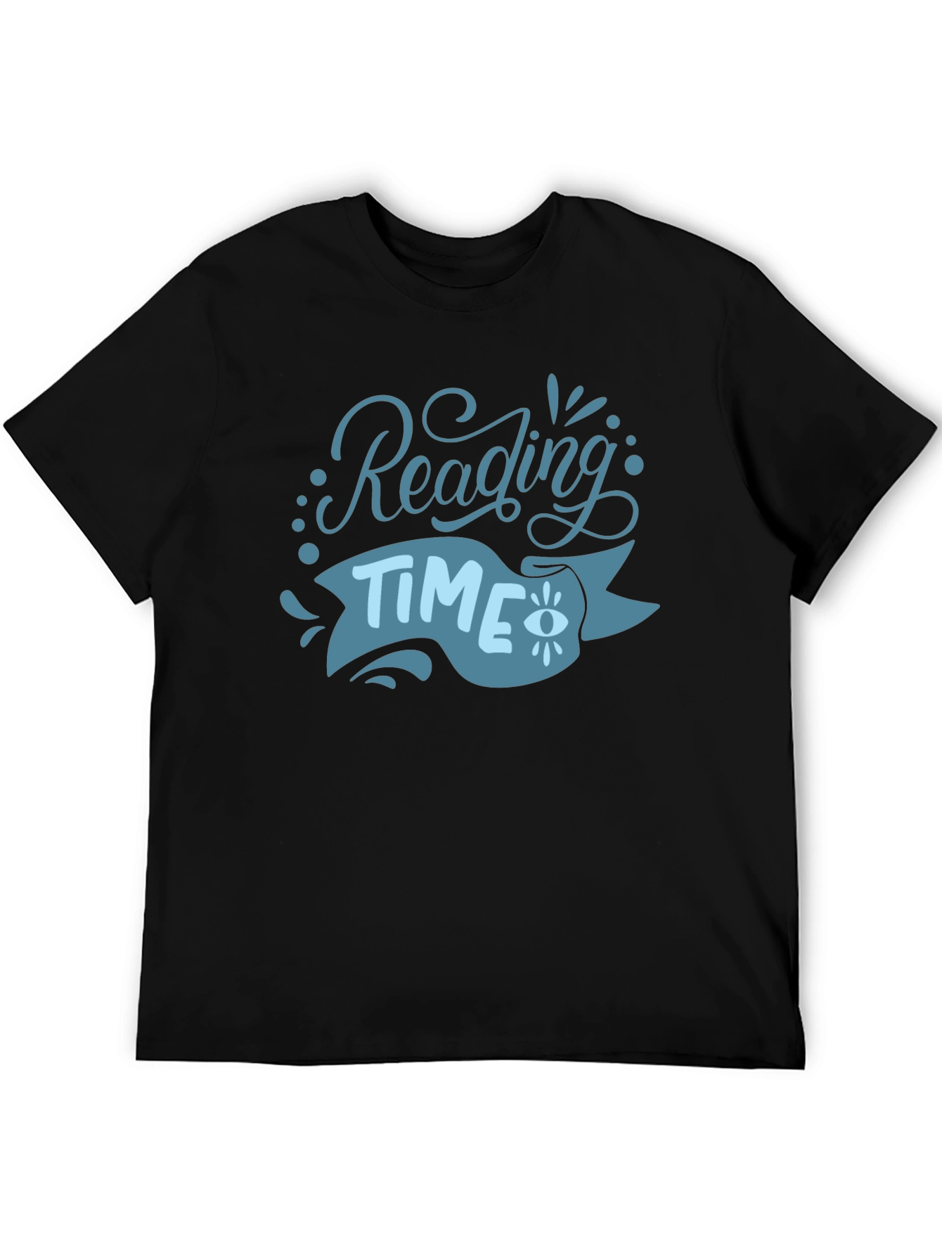 Reading Time Graphic Tee - Black Cotton T-Shirt