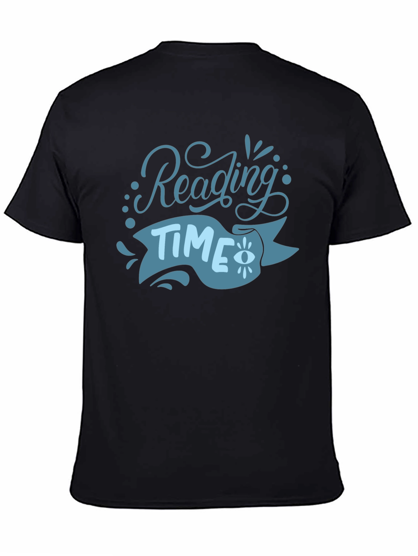 Reading Time Graphic Tee - Black Cotton T-Shirt