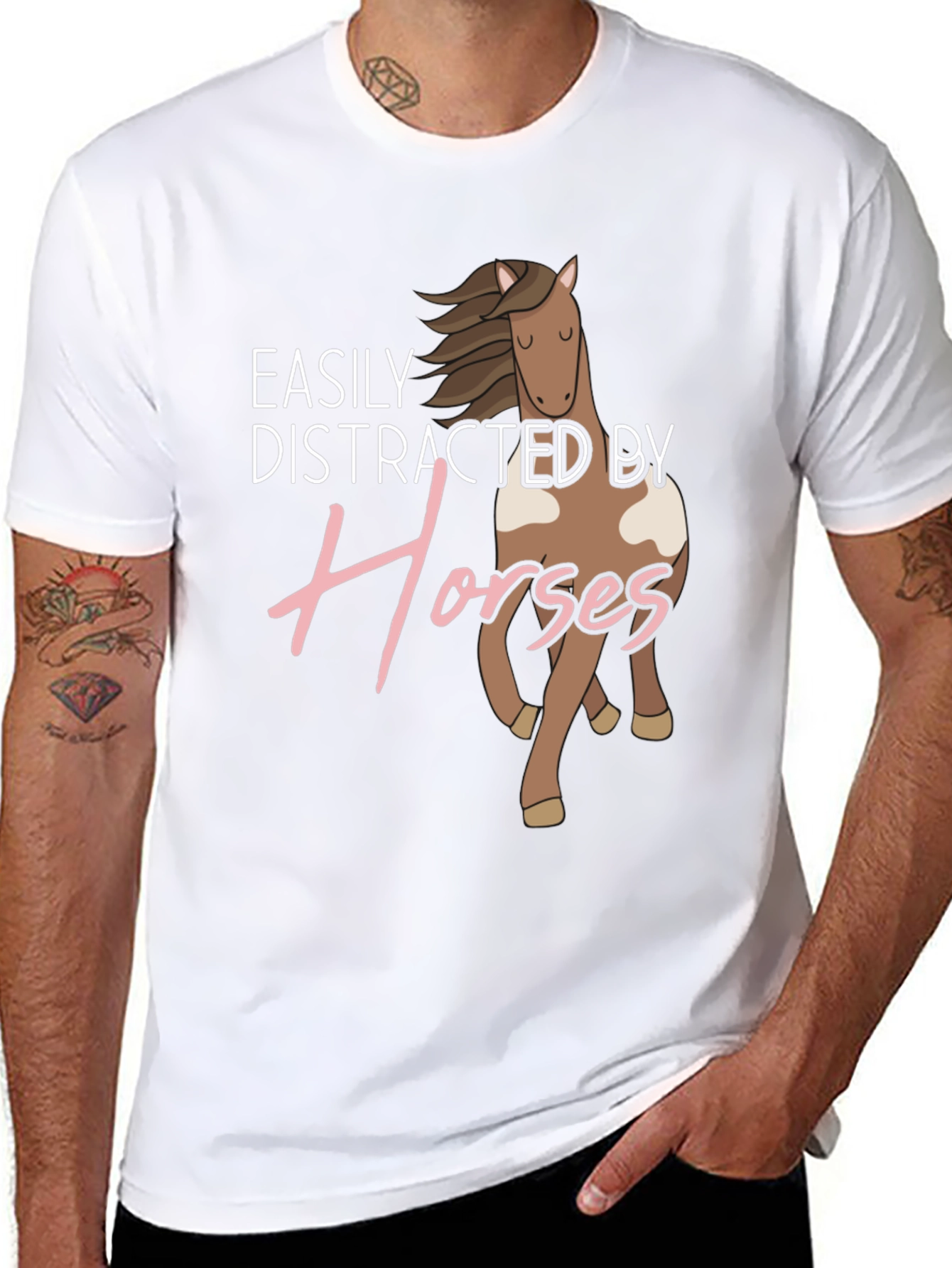 Easily Distracted By Horses Graphic Tee