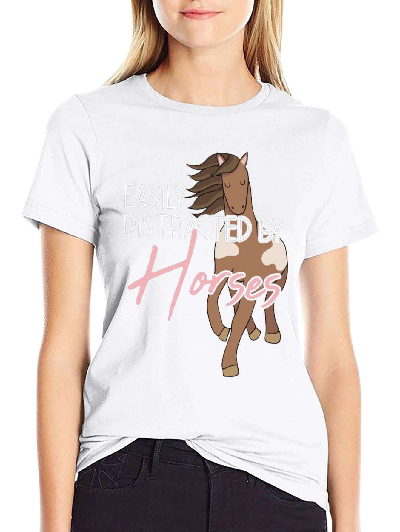 Easily Distracted By Horses Graphic Tee