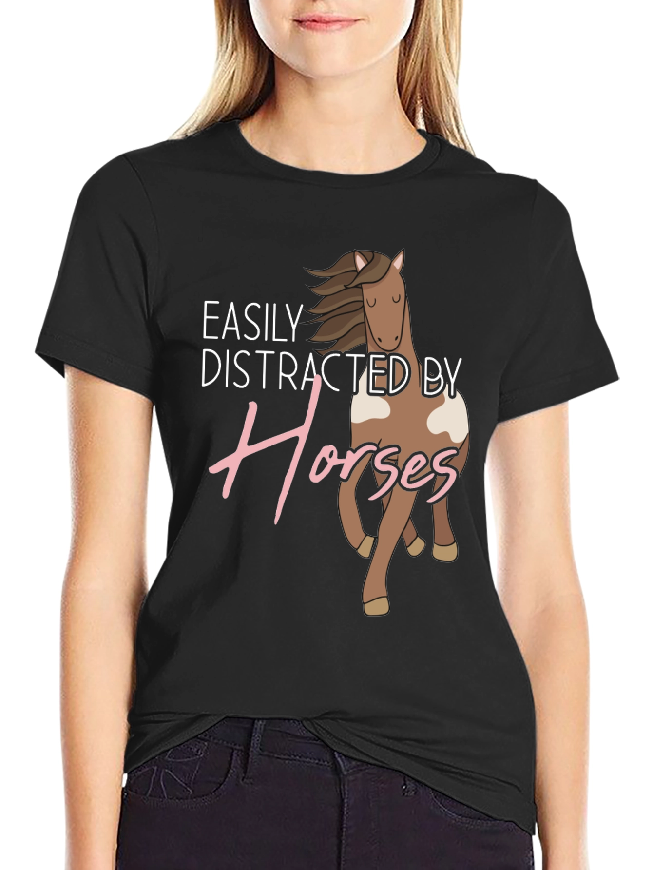 Easily Distracted By Horses Graphic Tee