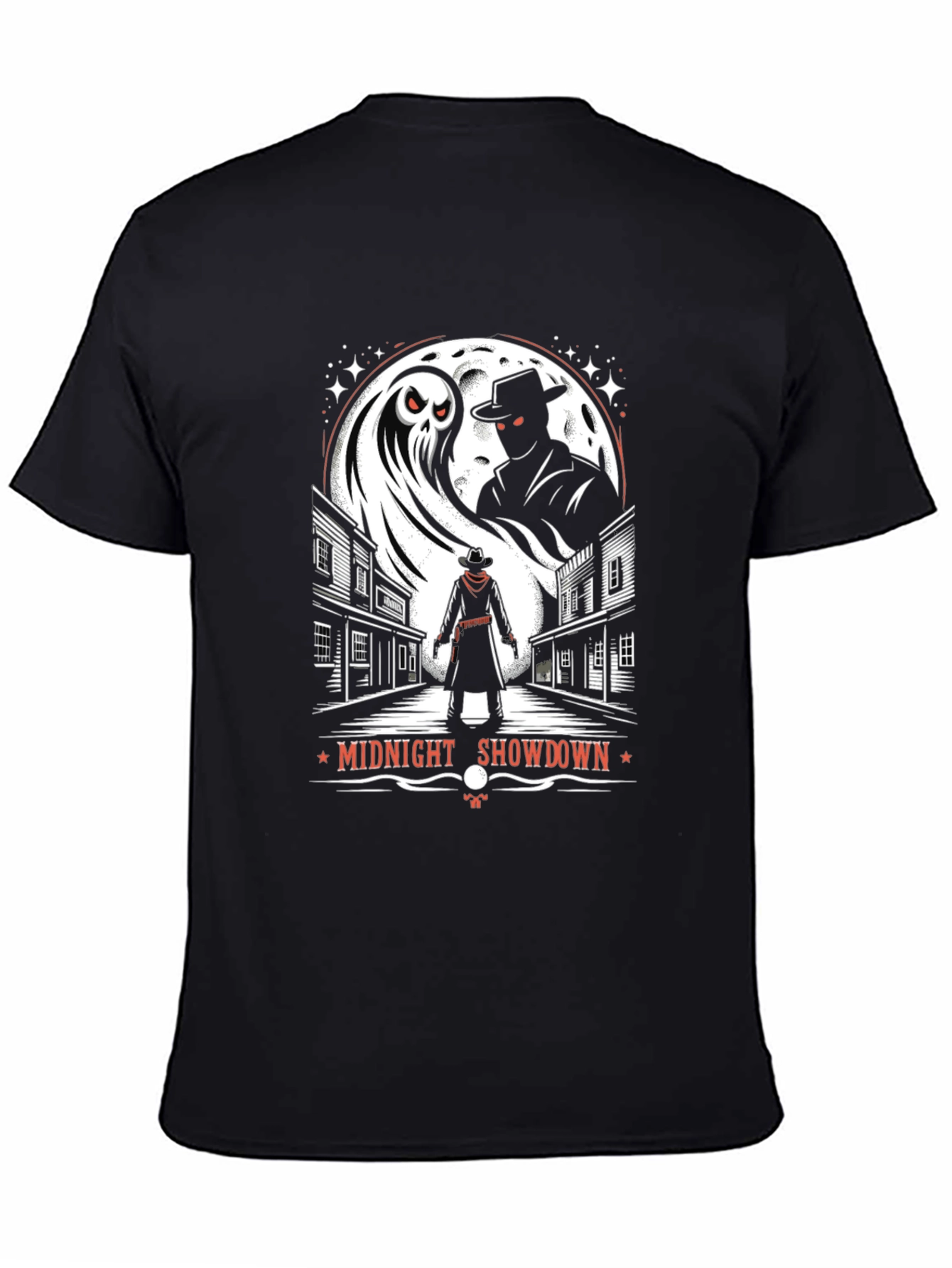 Midnight Showdown Graphic Tee - Western Ghost