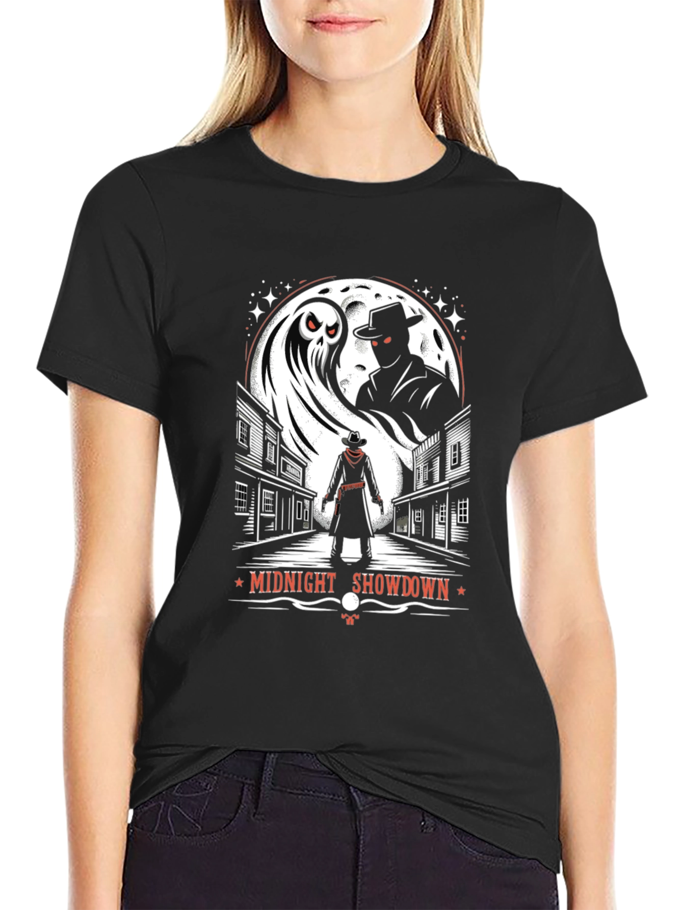 Midnight Showdown Graphic Tee - Western Ghost