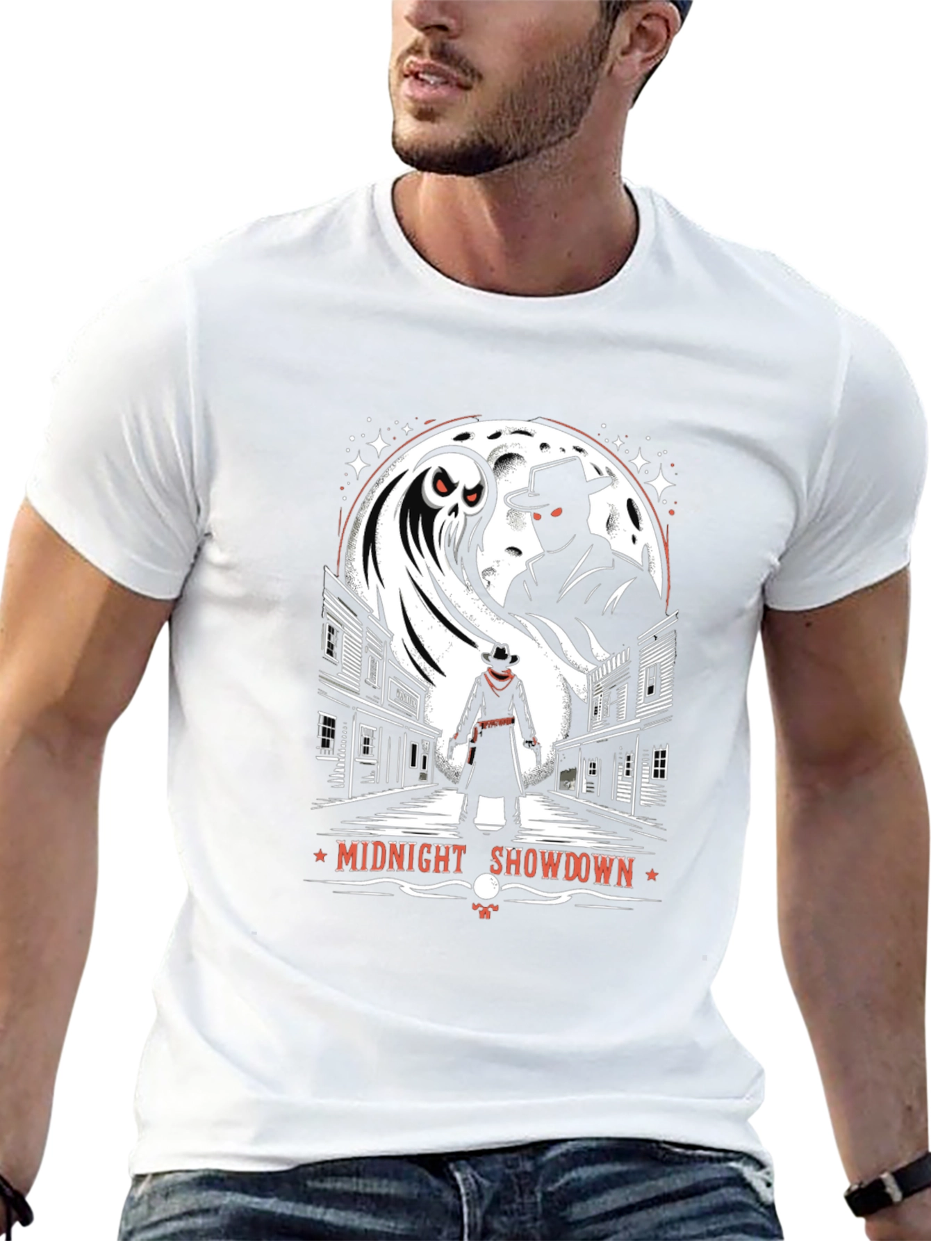 Midnight Showdown Graphic Tee - Western Ghost