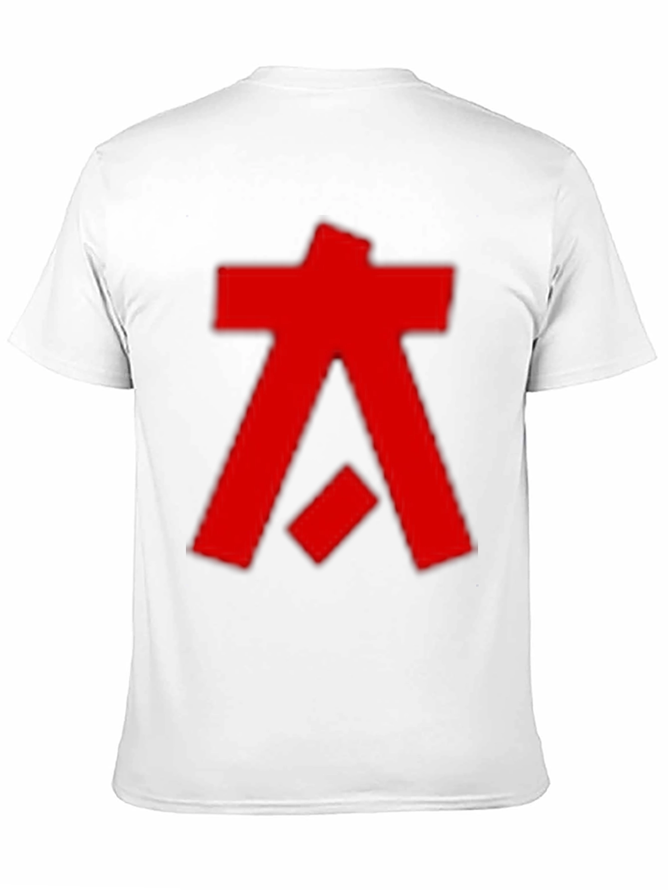 Abstract Graphic Tee - Bold Red Design on Black