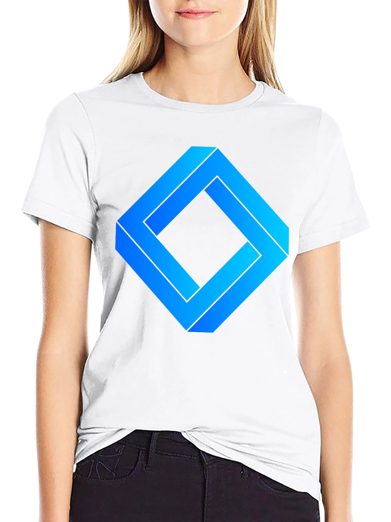 Impossible Square Tee - Optical Illusion Design
