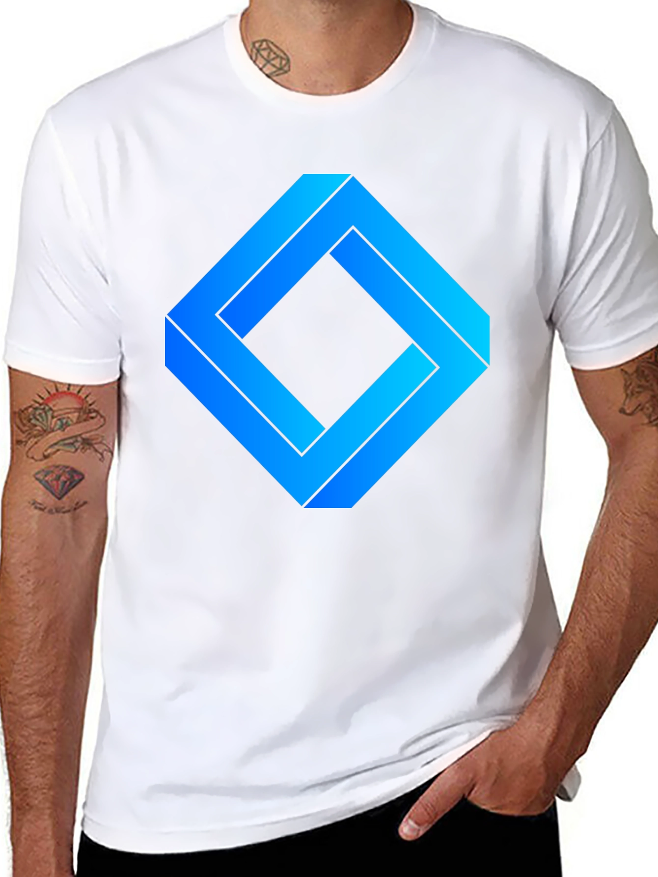 Impossible Square Tee - Optical Illusion Design