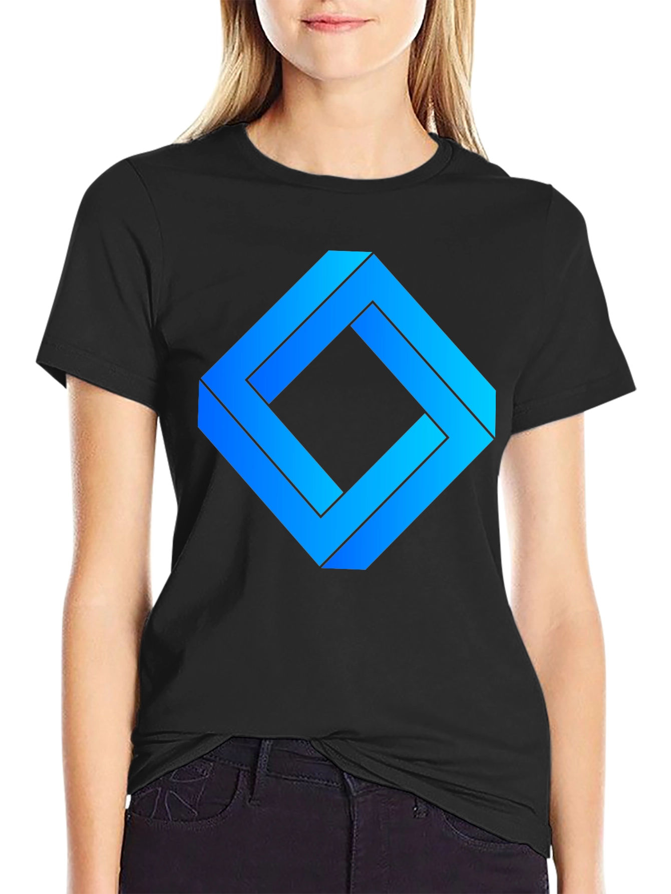 Impossible Square Tee - Optical Illusion Design