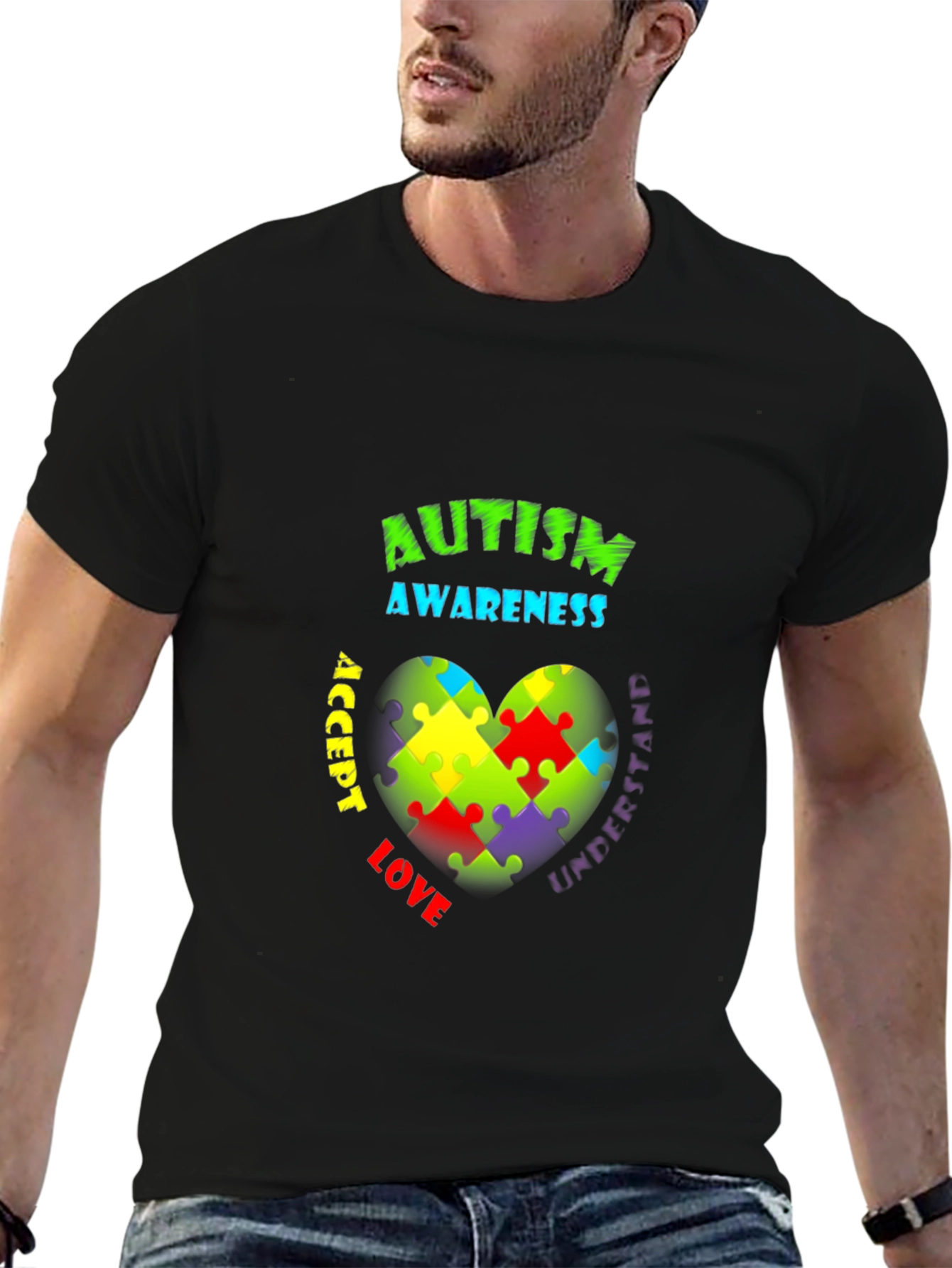 Autism Awareness Heart Puzzle T-Shirt