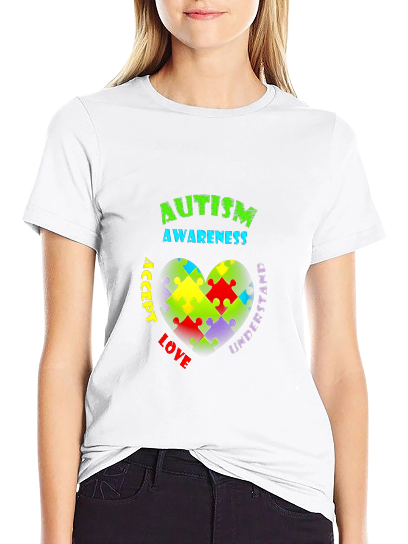Autism Awareness Heart Puzzle T-Shirt