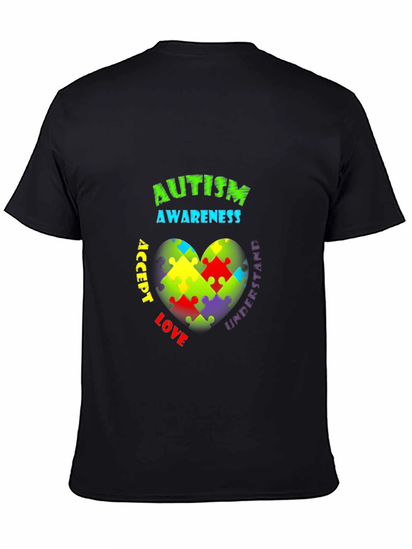 Autism Awareness Heart Puzzle T-Shirt