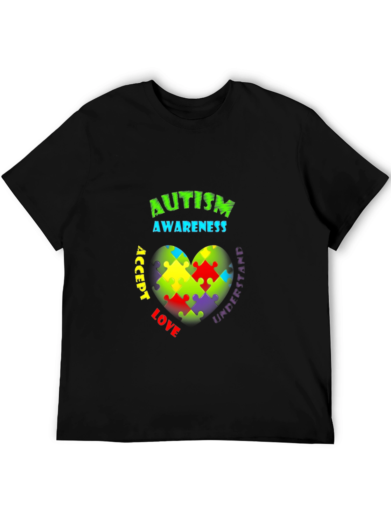 Autism Awareness Heart Puzzle T-Shirt