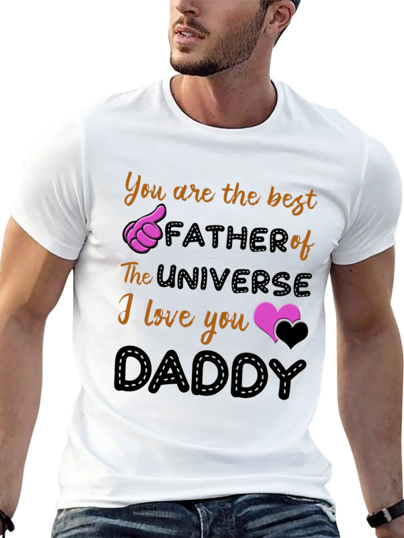 Best Dad Ever T-Shirt - Universe Fathers Day Gift