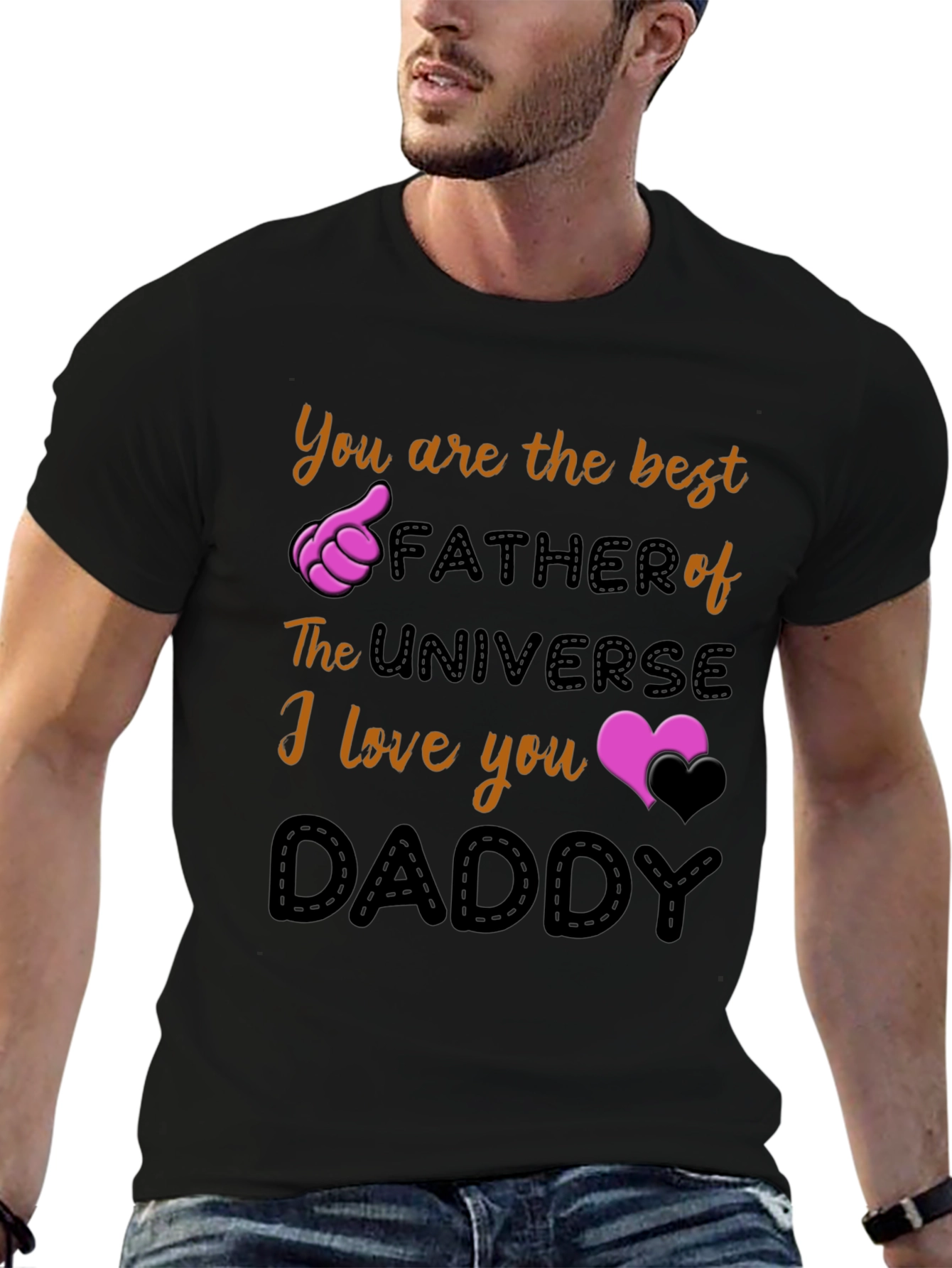 Best Dad Ever T-Shirt - Universe Fathers Day Gift