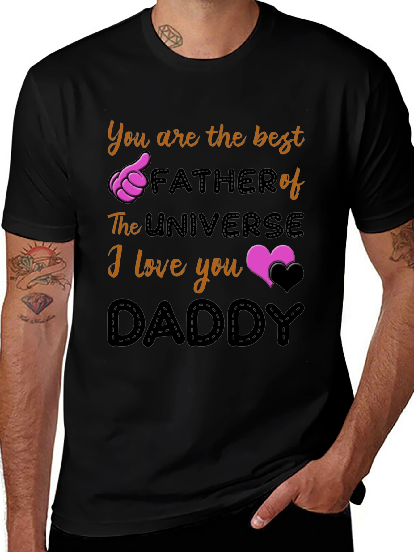 Best Dad Ever T-Shirt - Universe Fathers Day Gift