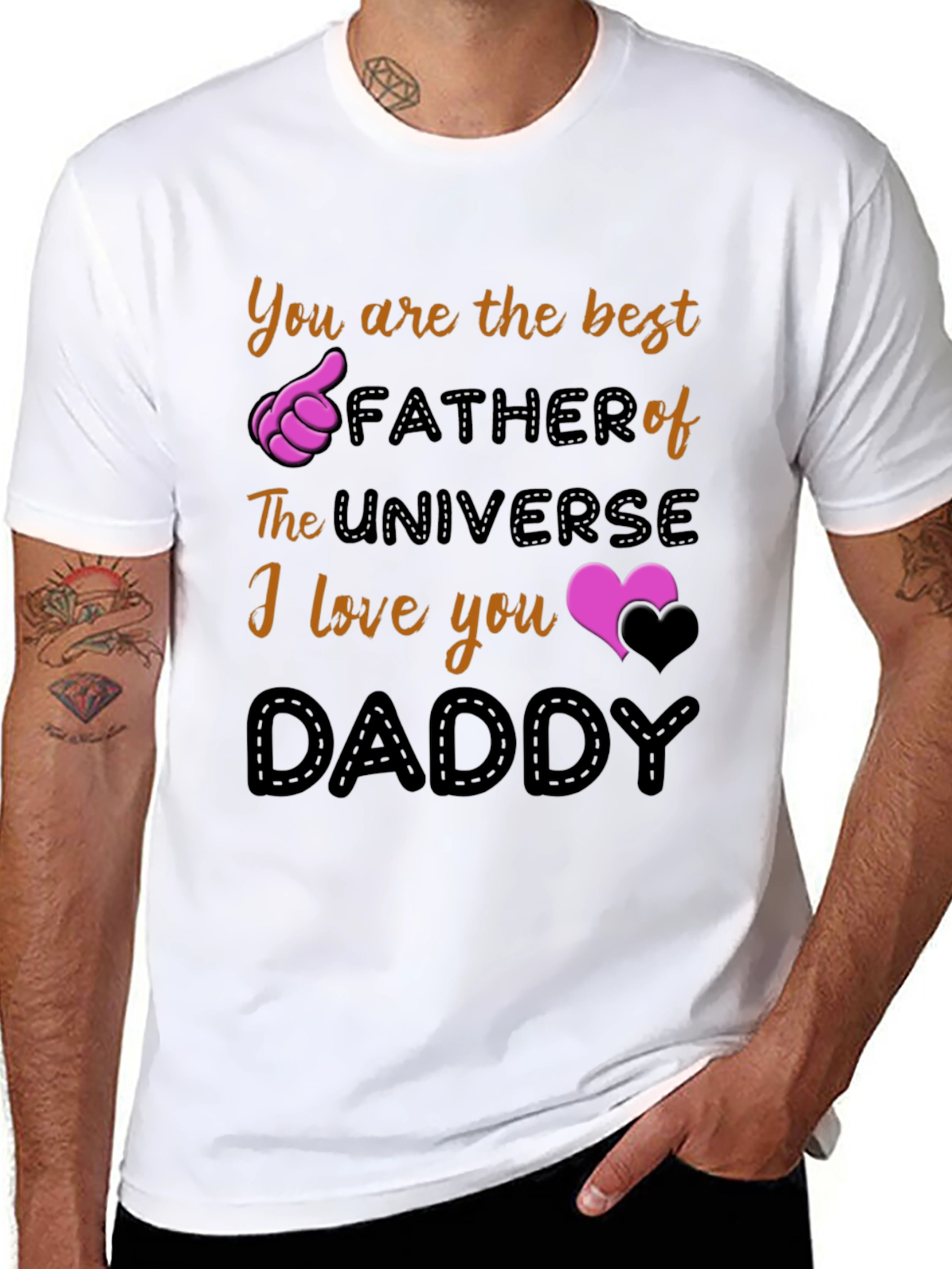Best Dad Ever T-Shirt - Universe Fathers Day Gift