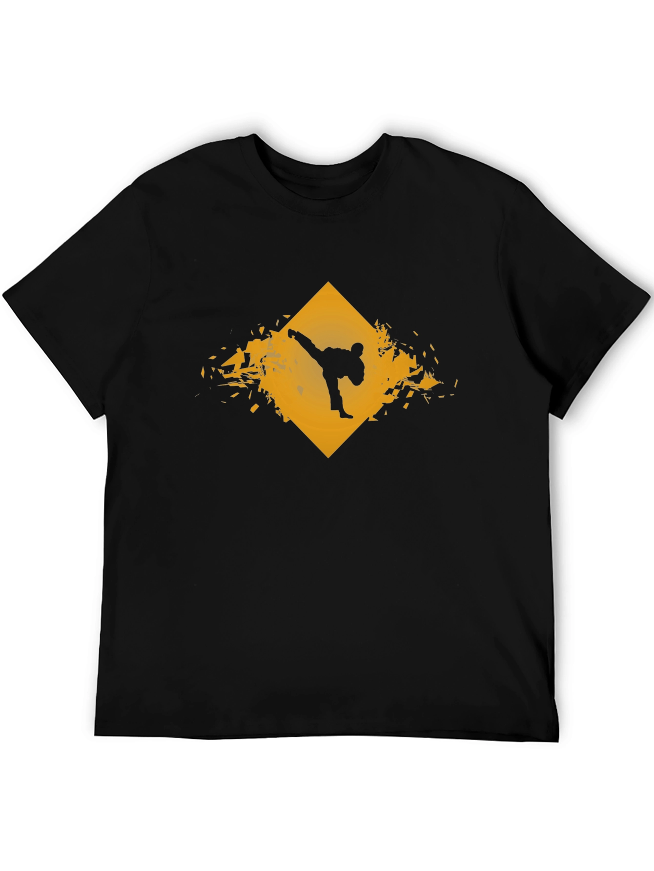 Martial Arts Graphic Tee - Black Karate Kick Shirt