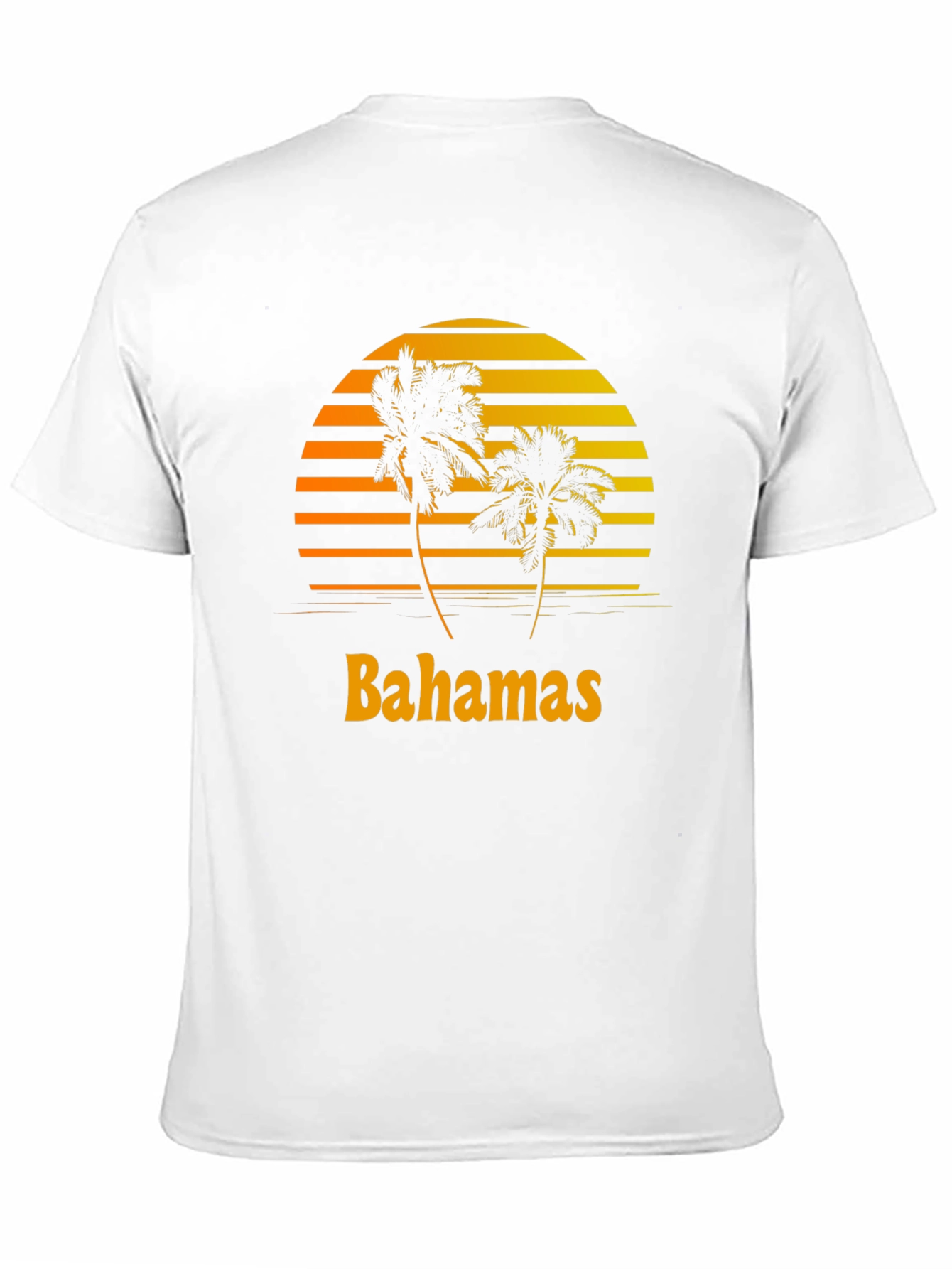 Bahamas Sunset Palm Tree Graphic T-Shirt