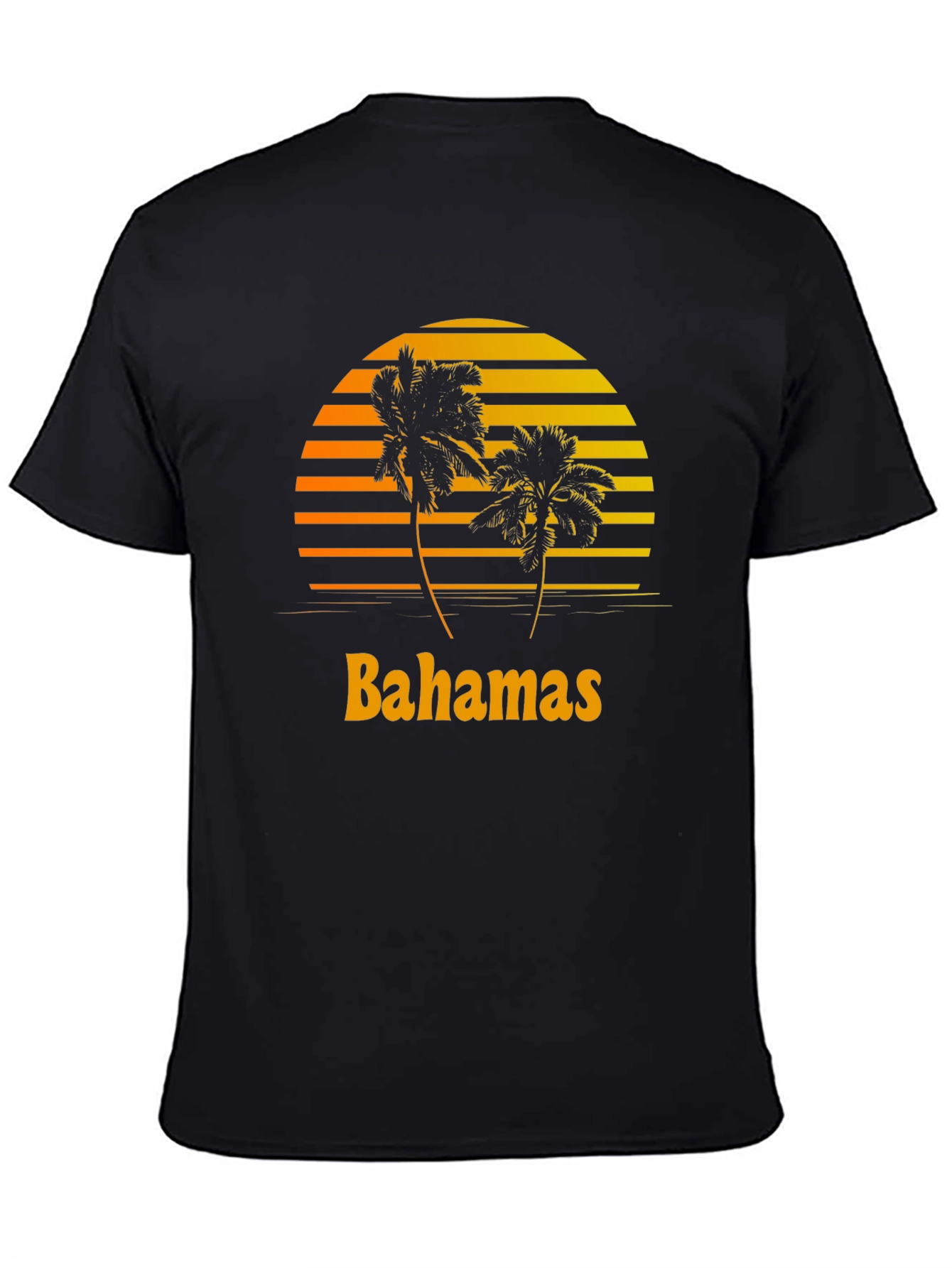 Bahamas Sunset Palm Tree Graphic T-Shirt