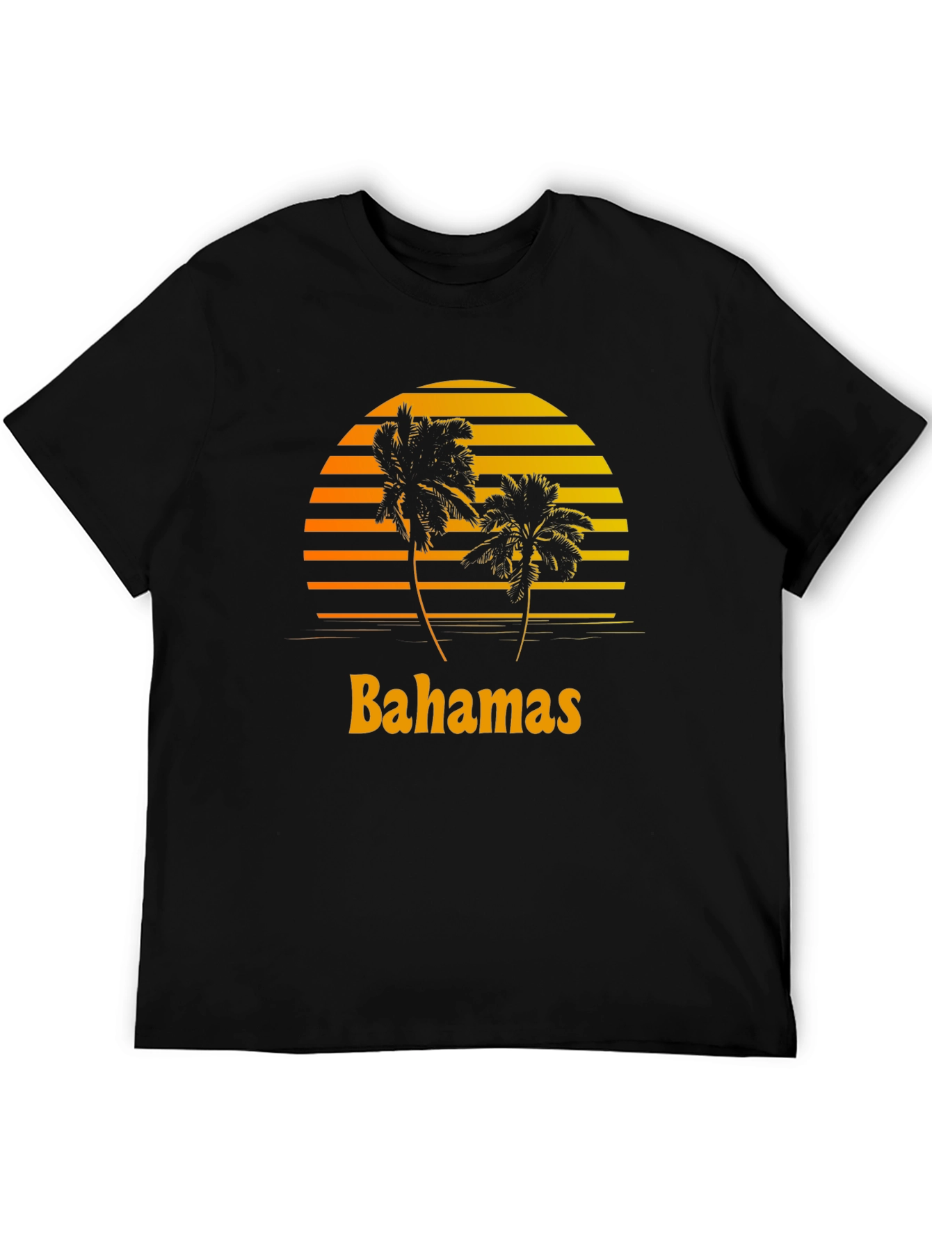 Bahamas Sunset Palm Tree Graphic T-Shirt