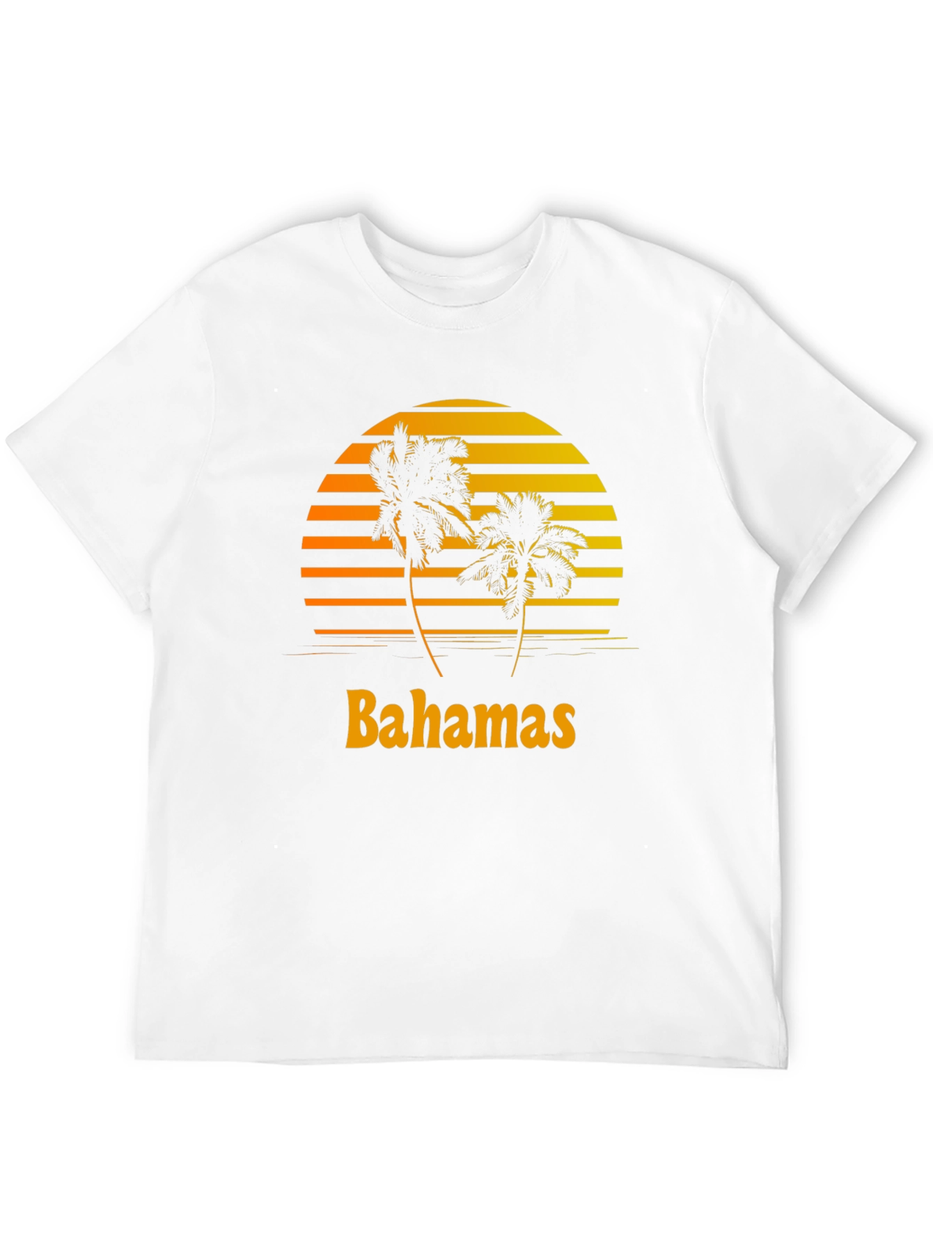 Bahamas Sunset Palm Tree Graphic T-Shirt
