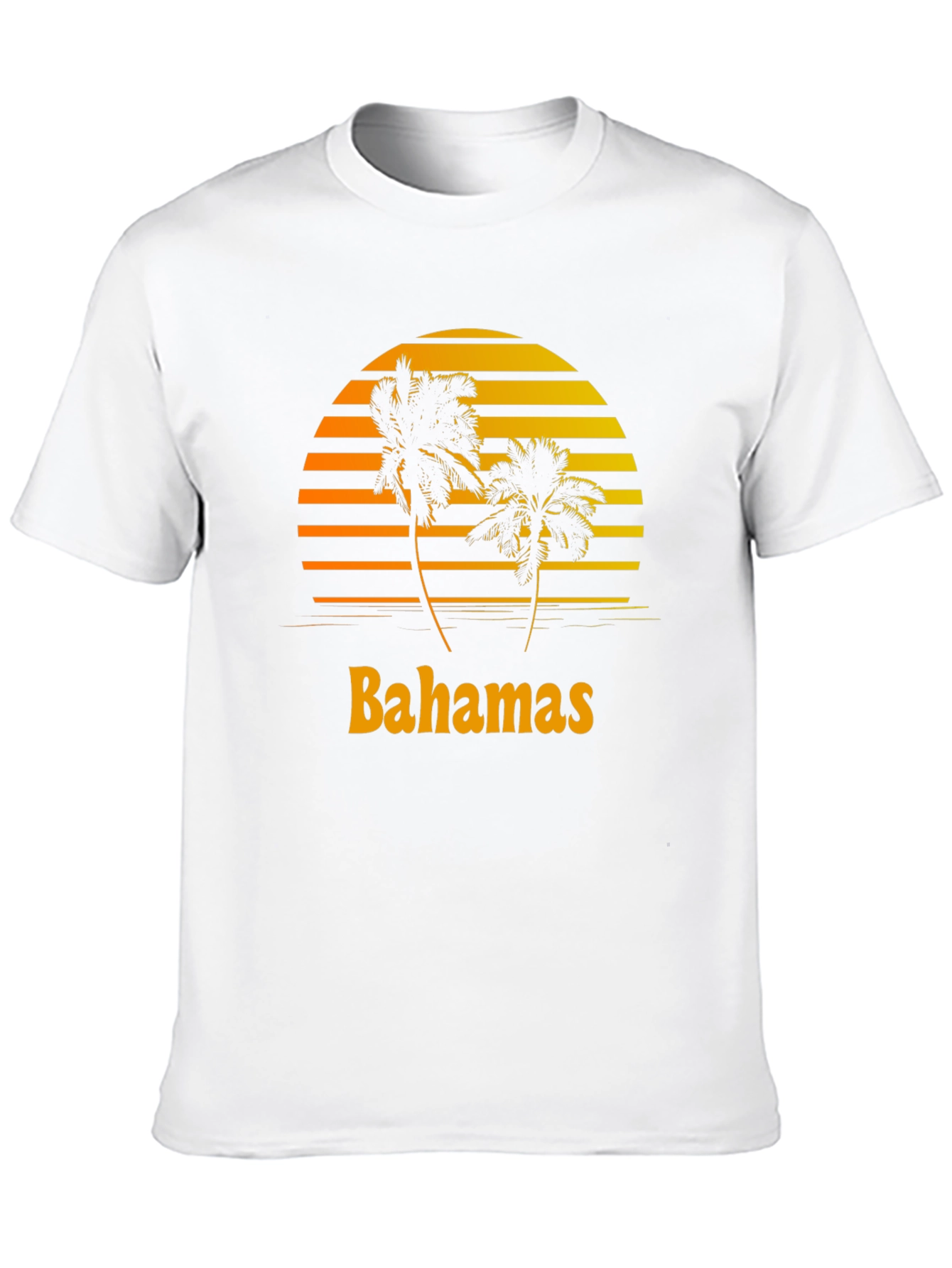 Bahamas Sunset Palm Tree Graphic T-Shirt