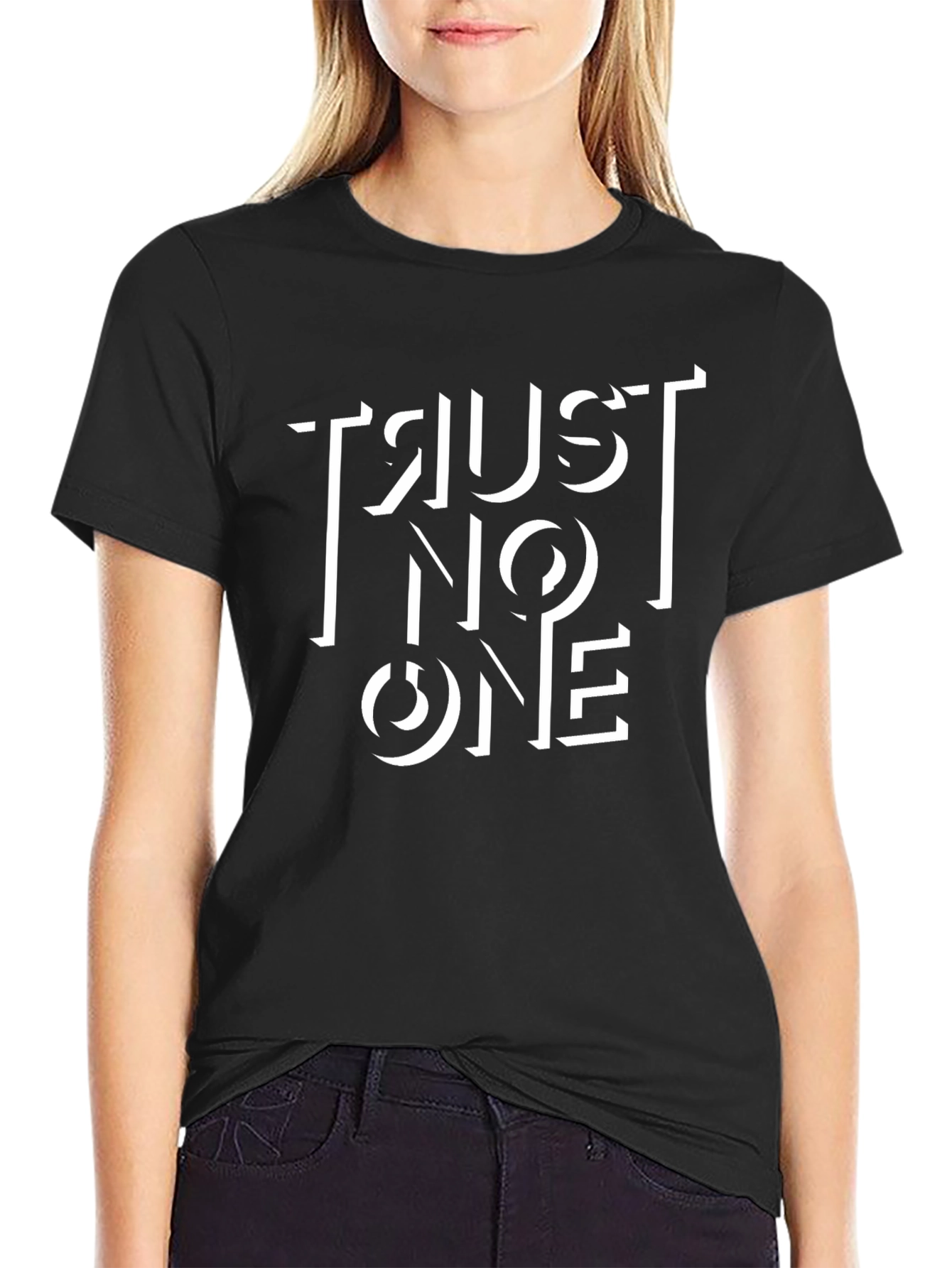 Trust No One Graphic Tee - Mens Black T-Shirt
