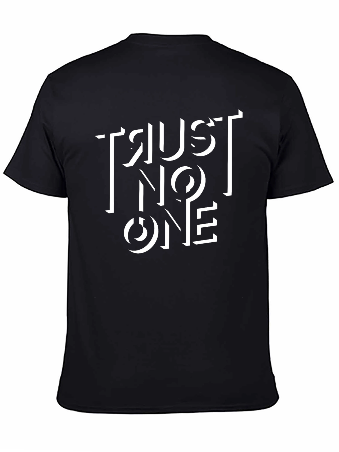 Trust No One Graphic Tee - Mens Black T-Shirt