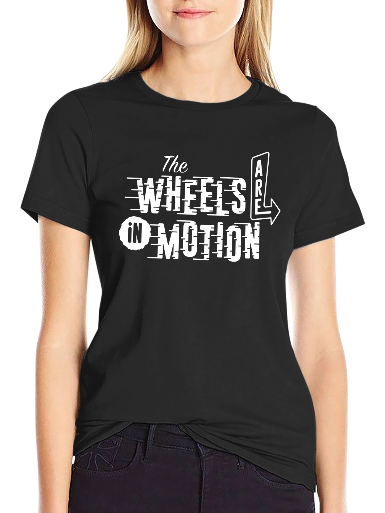 Wheels in Motion Graphic Tee - Black