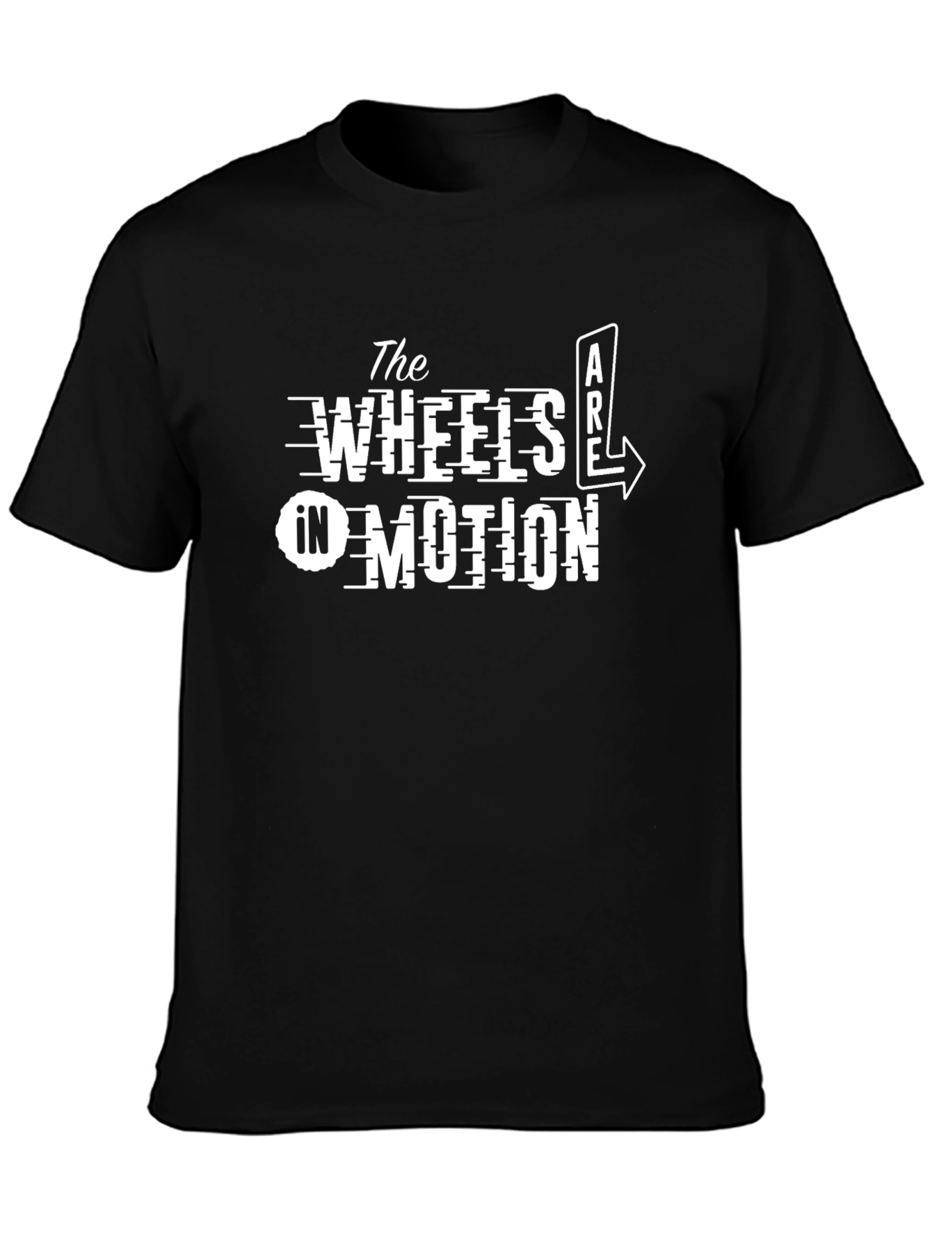Wheels in Motion Graphic Tee - Black