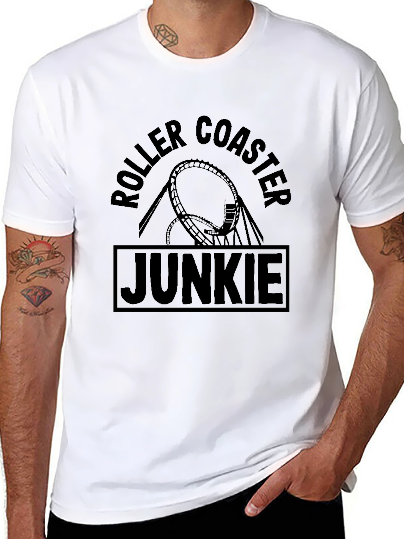 Roller Coaster Junkie Graphic T-Shirt