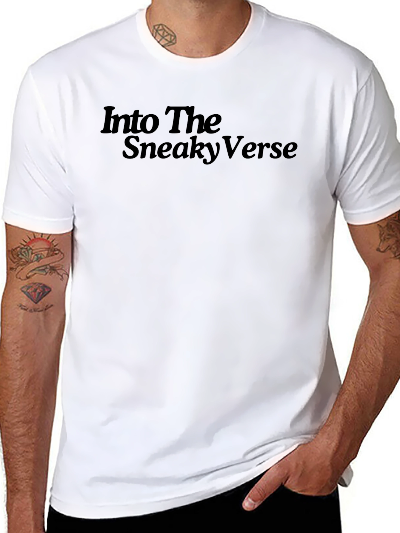 Into The SneakyVerse Black Graphic Tee