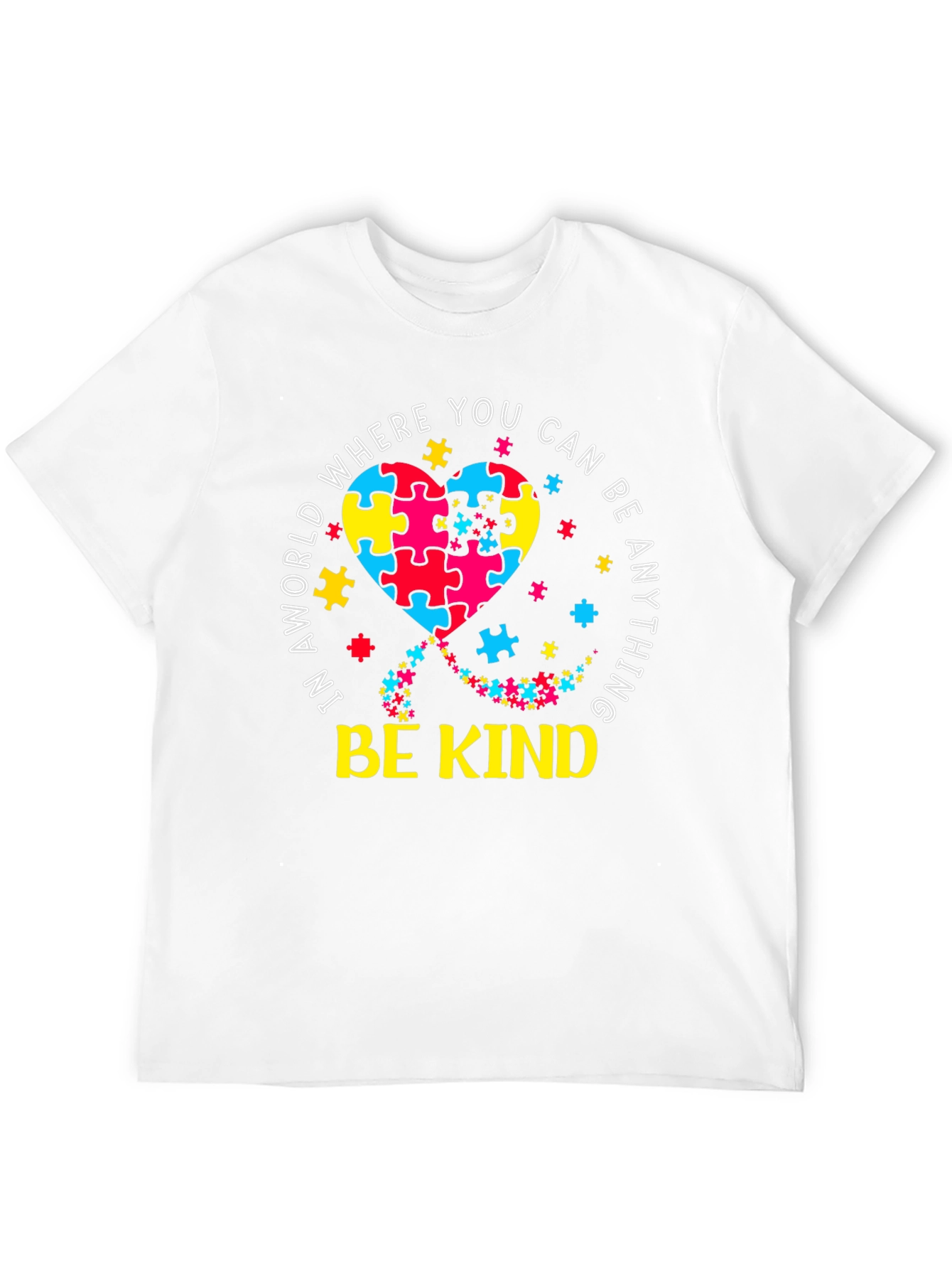 Be Kind Autism Awareness Puzzle Heart T-Shirt