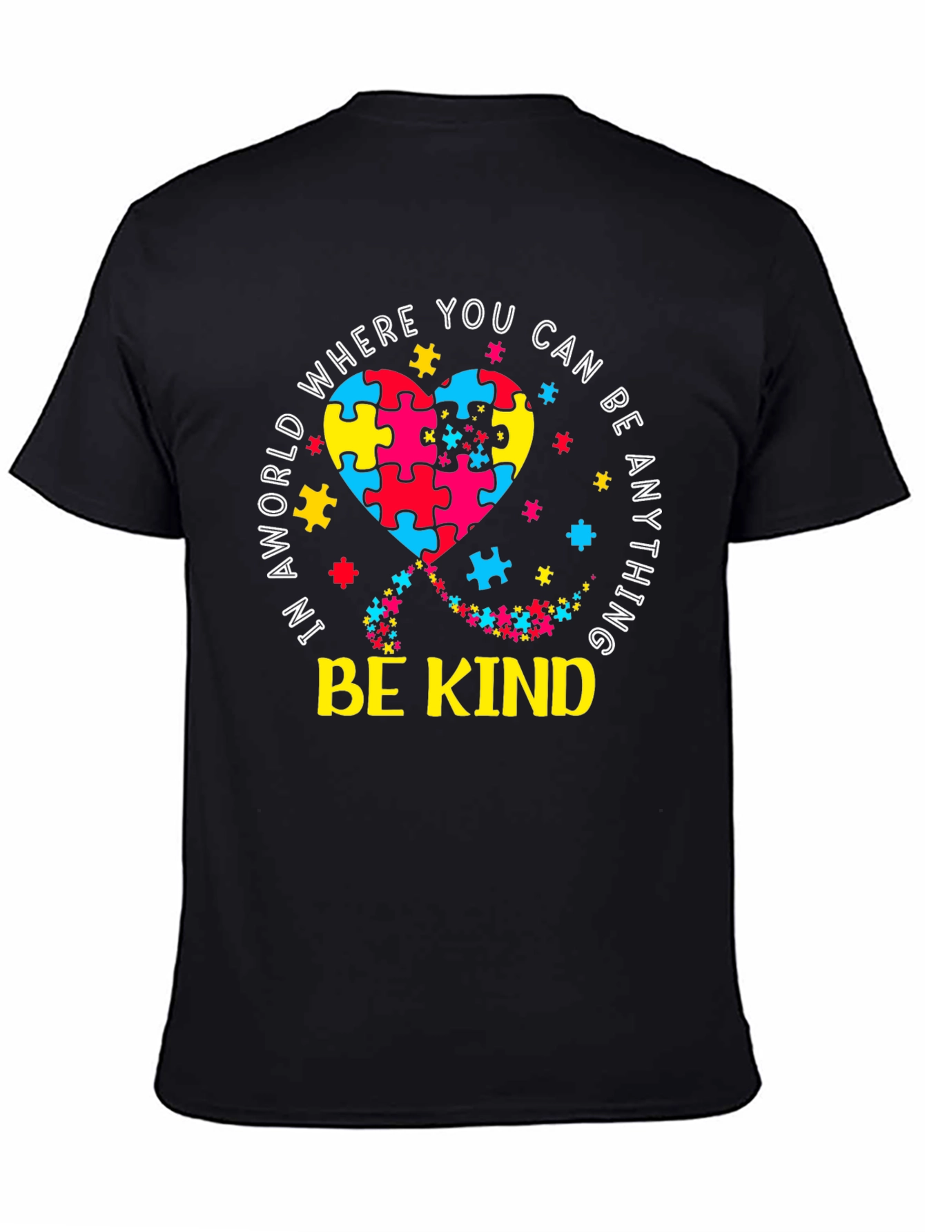 Be Kind Autism Awareness Puzzle Heart T-Shirt
