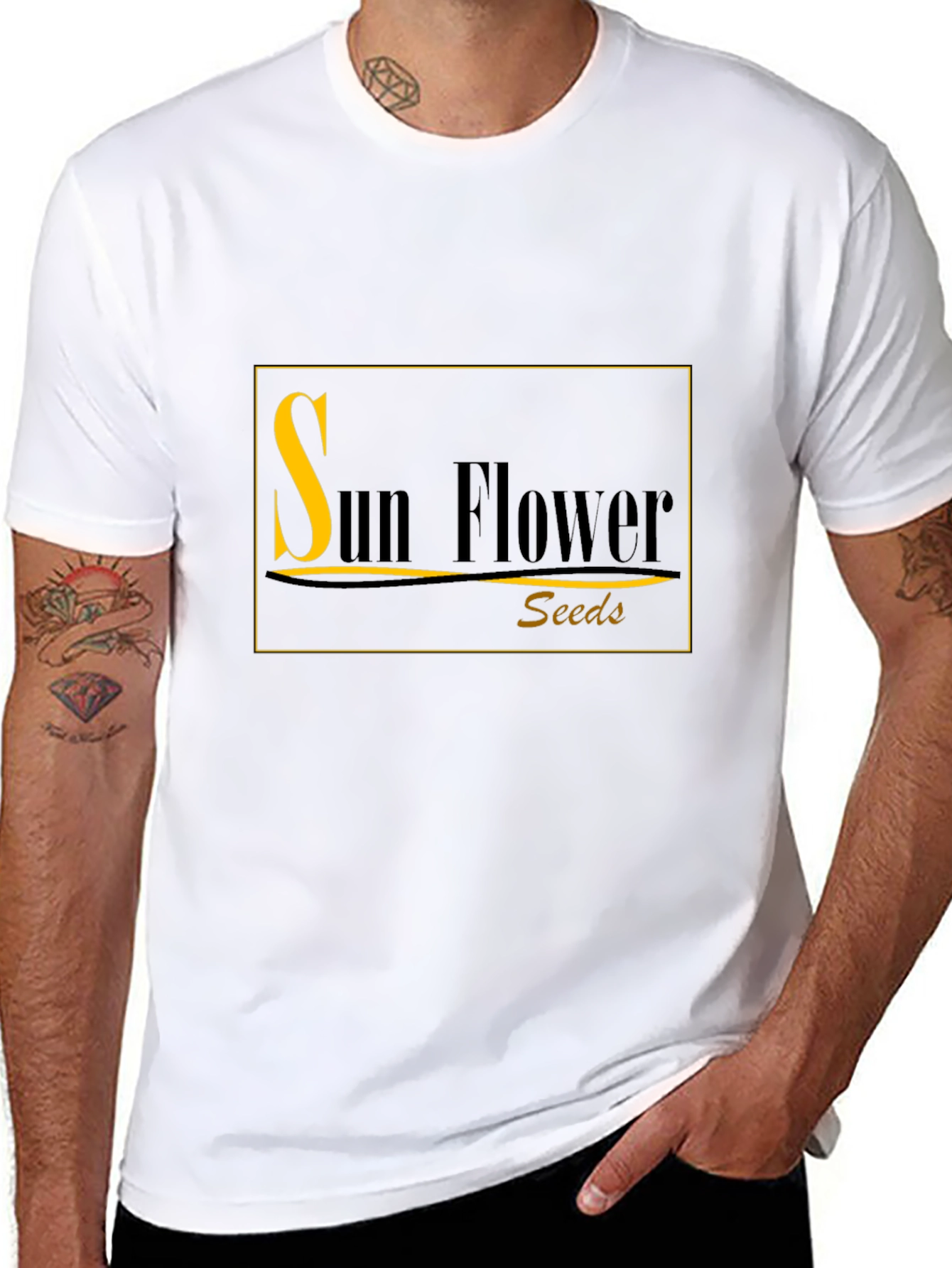 Sunflower Seeds Black T-Shirt