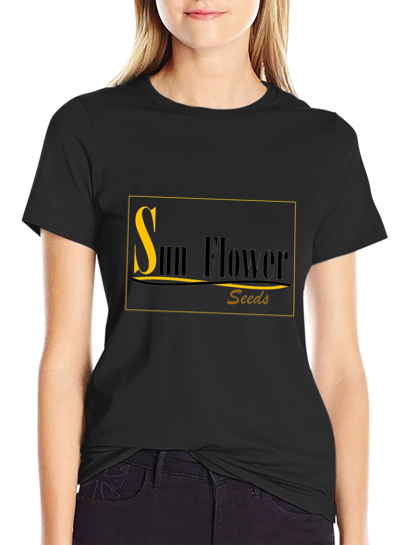 Sunflower Seeds Black T-Shirt