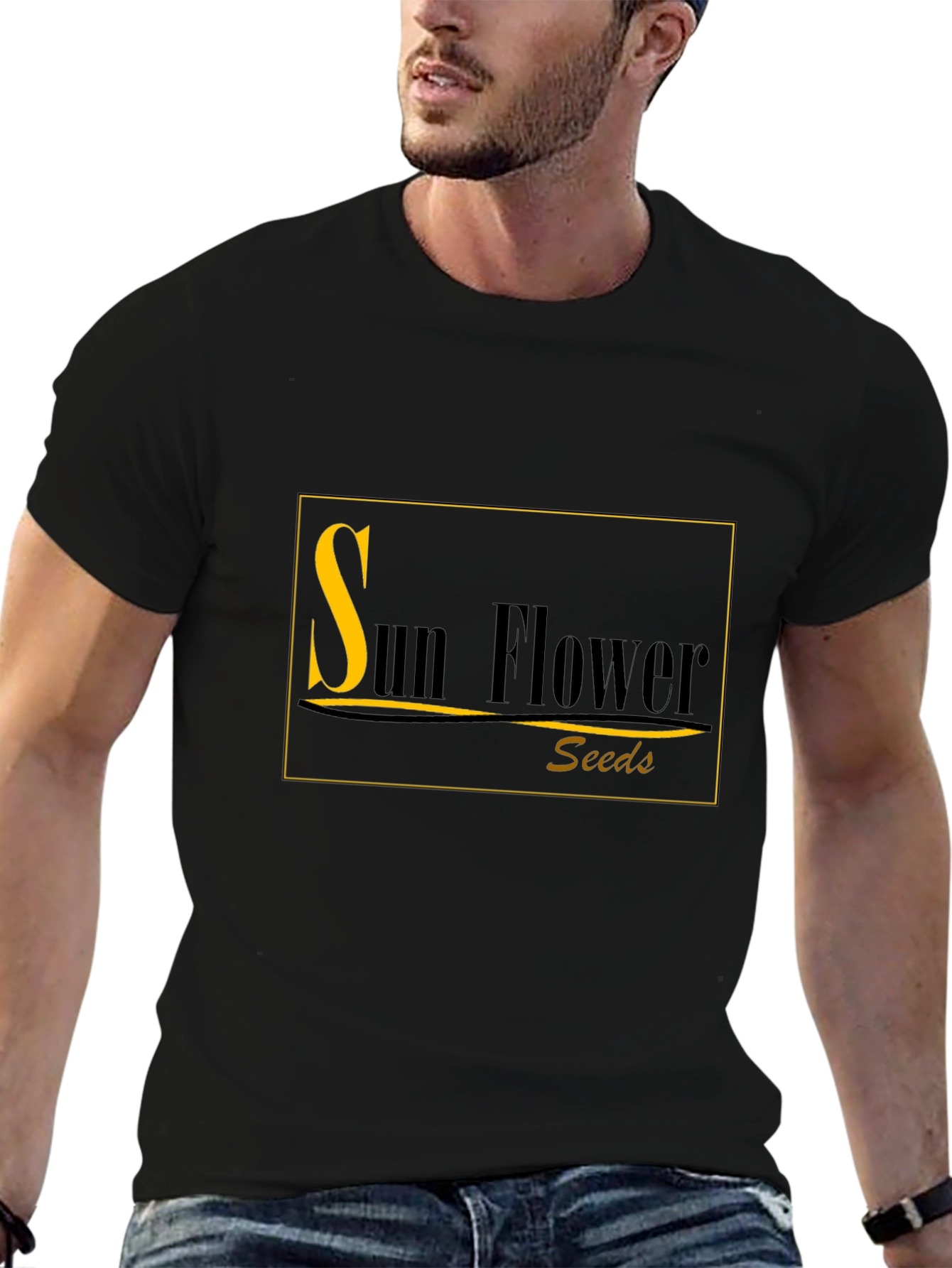 Sunflower Seeds Black T-Shirt